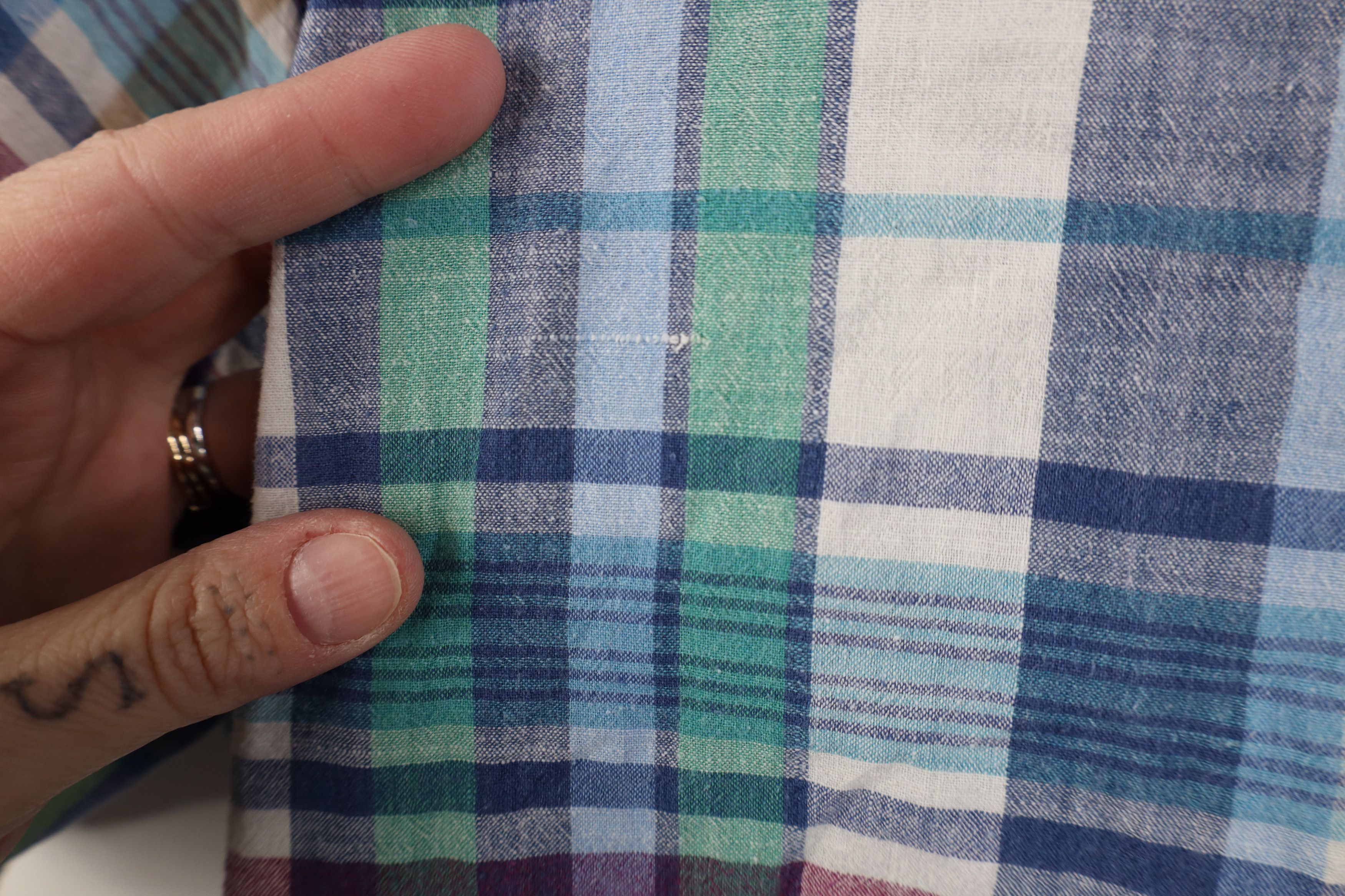 Vintage Vintage 90s Streetwear Madras Plaid Button Down Shirt Size US XXL / EU 58 / 5 - 5 Thumbnail