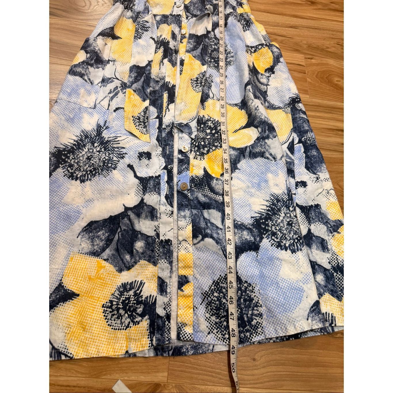 LIV Outdoor LIV by Habitat linen floral button front dress belt relaxed Size XS / US 0-2 / IT 36-38 - 4 Thumbnail