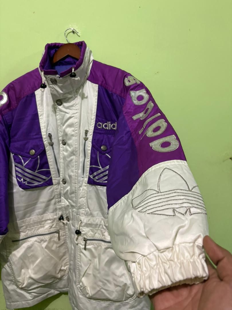 Adidas VTG 90’s Adidas Snow Gear The Three Stripe Big Logo Size US L / EU 52-54 / 3 - 3 Thumbnail
