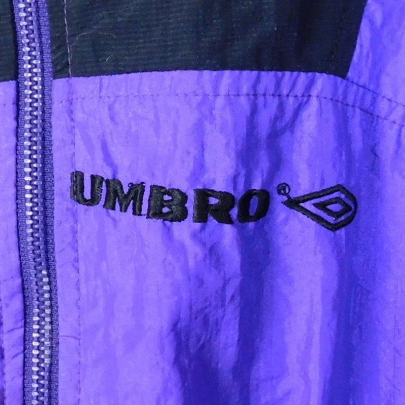 Umbro 90s Umbro Windbreaker Size L Purple Black Full Zip Retro Size US L / EU 52-54 / 3 - 6 Thumbnail