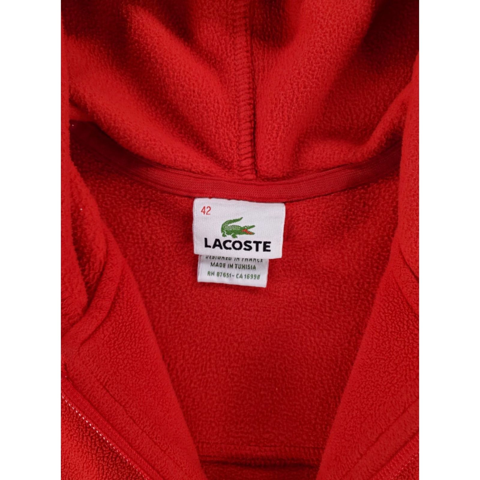 Lacoste Lacoste Full Zip Hoodie Sweatshirt Jacket Red Mens L Size US L / EU 52-54 / 3 - 2 Thumbnail