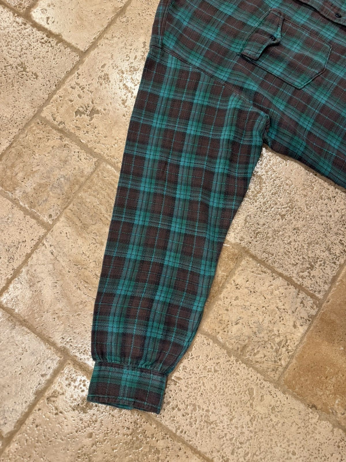RRL Ralph Lauren RRL Ralph Lauren Vintage 90s Green/Brown Check Flannel Shirt Size US L / EU 52-54 / 3 - 10 Thumbnail