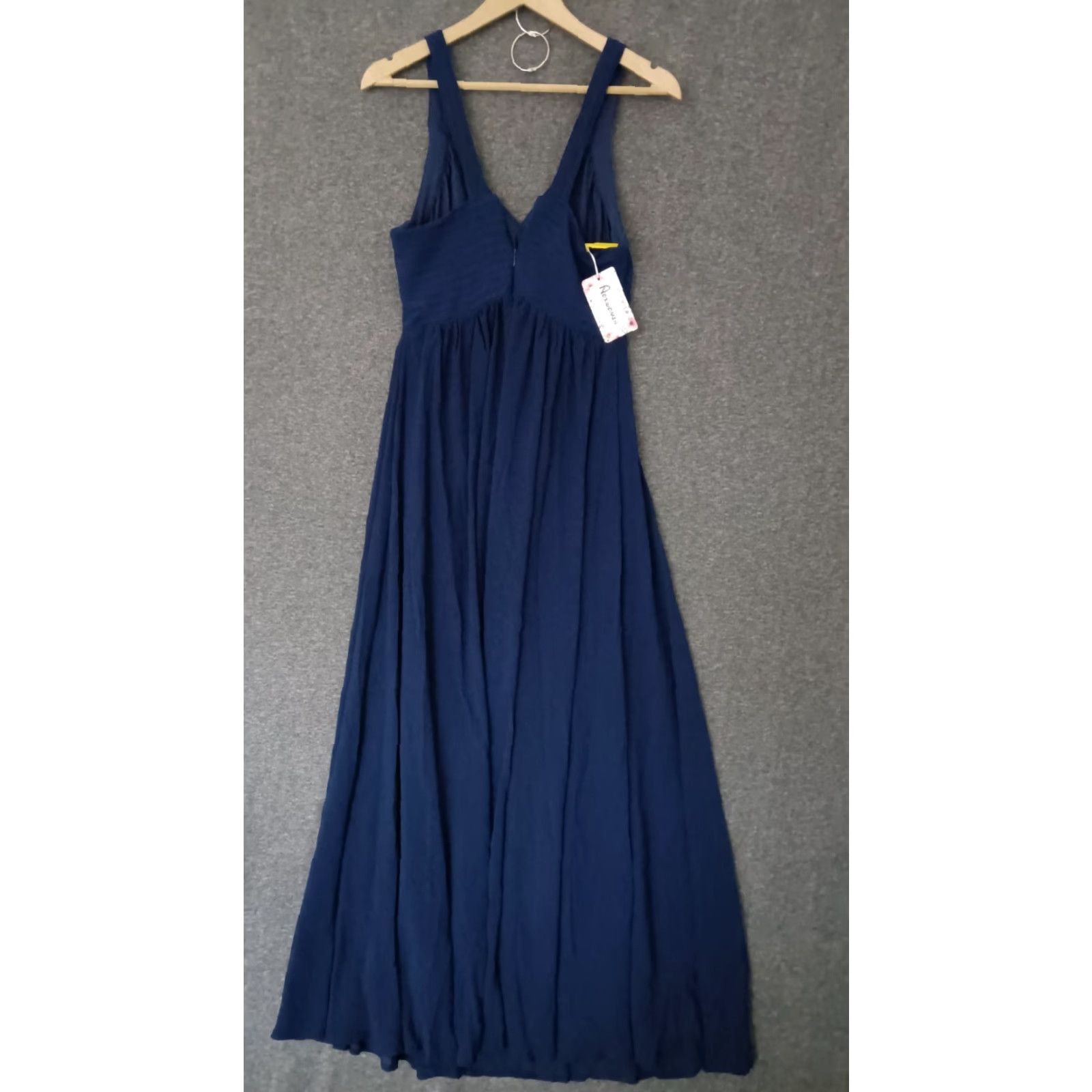 Vintage AOXWomen Blue Maxi Dress V-Neck Sleeveless XS/S Women Formal Wedding Size S / US 4 / IT 40 - 2 Thumbnail