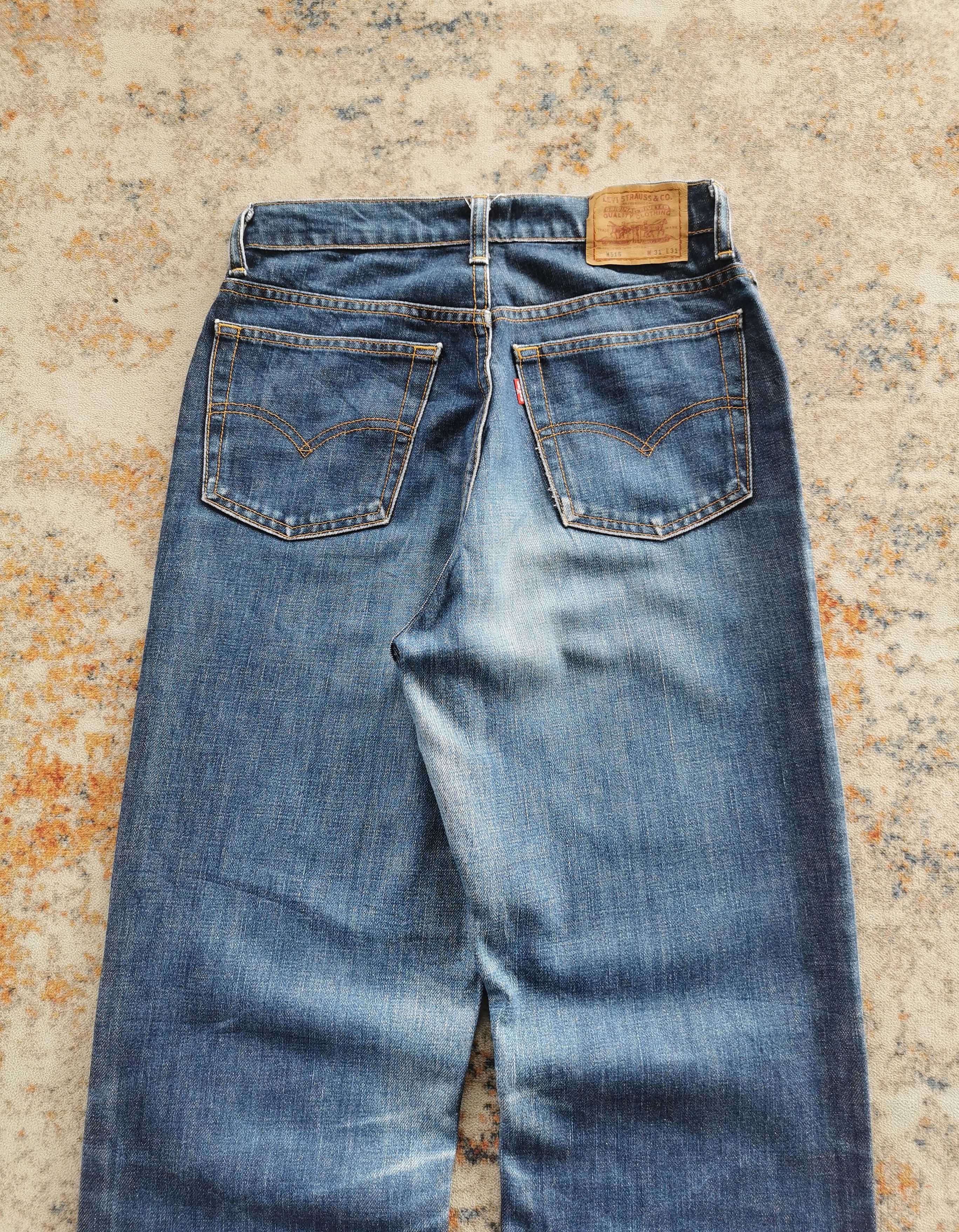 Levi's Size 27x29 Vintage 90s Levi's 515 Indigo Blue Jeans Size 27" / US 4 / IT 40 - 2 Thumbnail