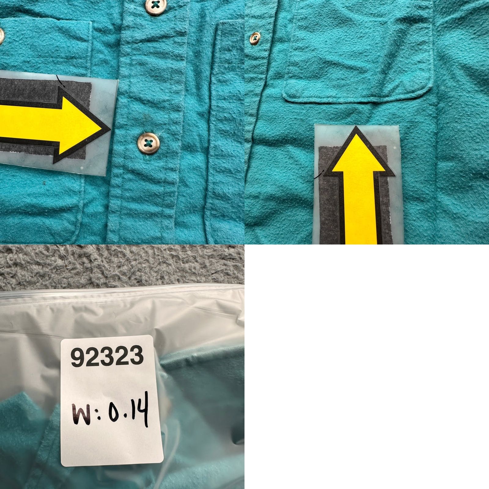Vintage VINTAGE Woolrich Woman Chamois Flannel Shirt Womens 10 Medium Long Sleeve Teal Green 90s Outdoor Casual Button-Up Women Size M / US 6-8 / IT 42-44 - 8 Thumbnail