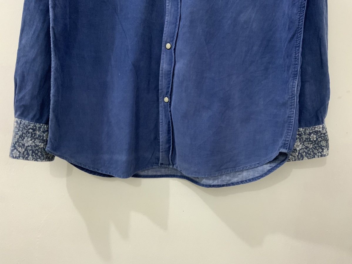 If Six Was Nine Jungle Strom Chambray Quilted Indigo Corduroi Shirt Size US L / EU 52-54 / 3 - 5 Thumbnail