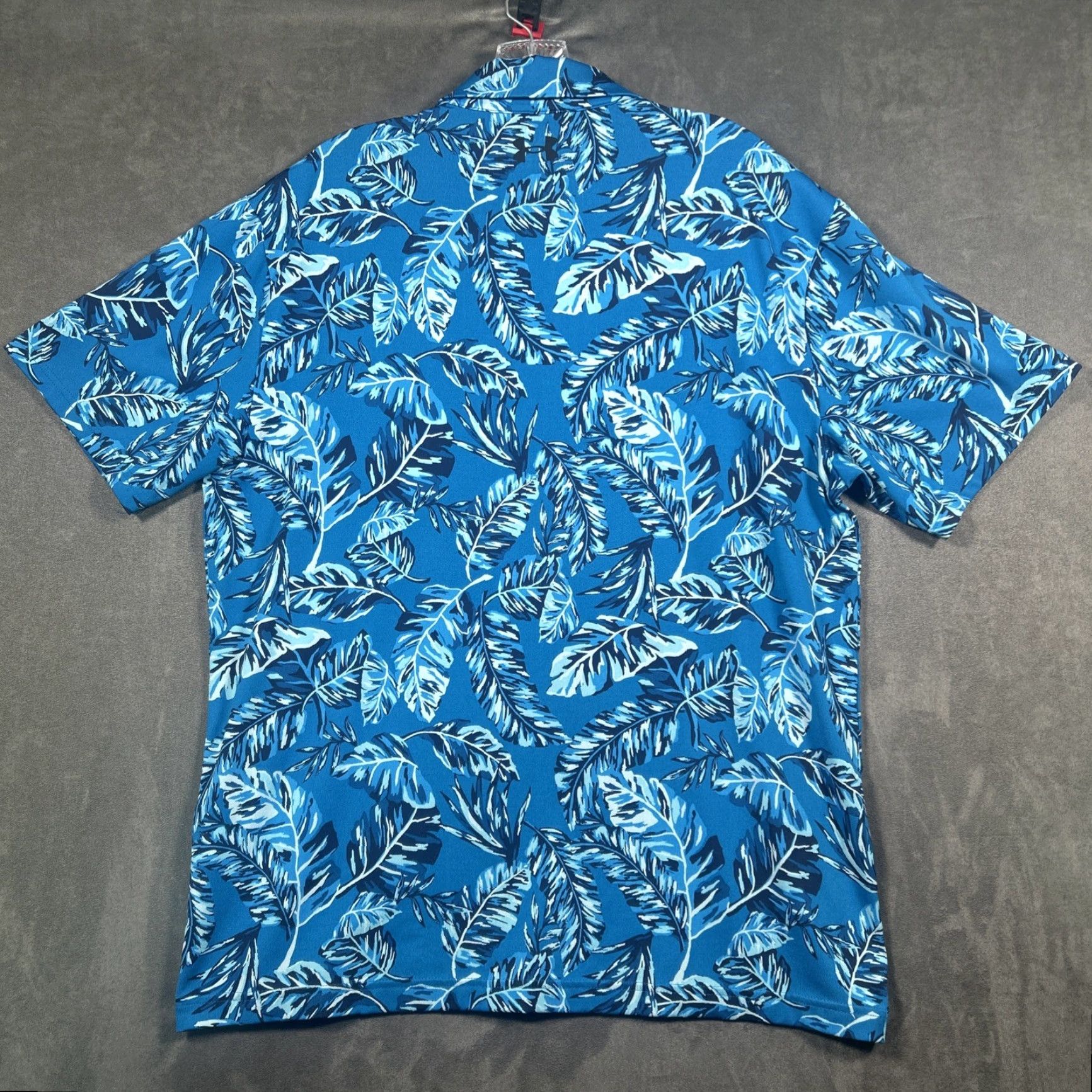 Under Armour Under Armour Polo Shirt Mens L Blue Golf Floral Hawaiian Stretch Shirt Size US L / EU 52-54 / 3 - 6 Thumbnail