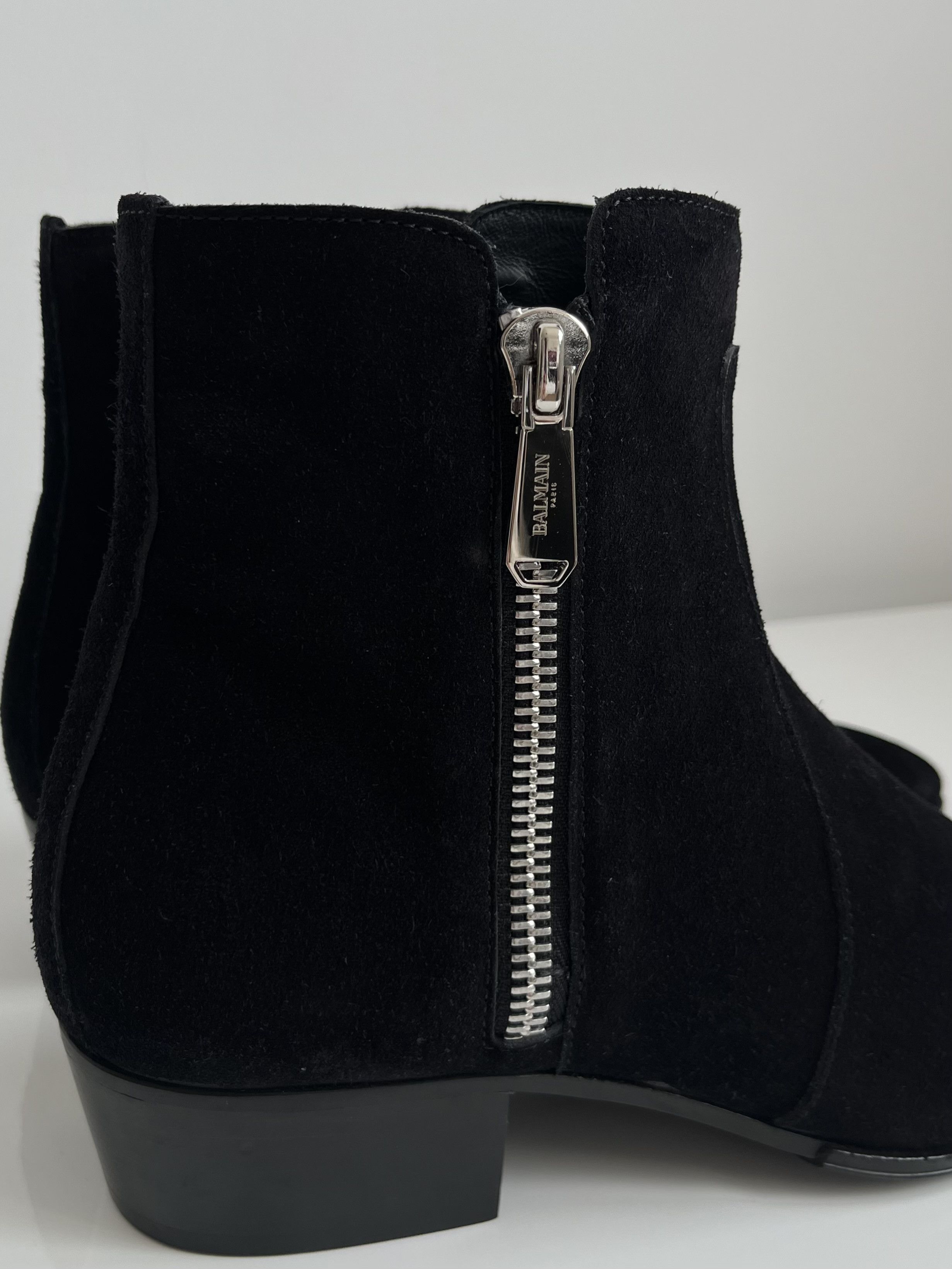 Balmain Balmain Beatle Suede Zippered Black Boots Size US 10.5 / EU 43-44 - 5 Thumbnail