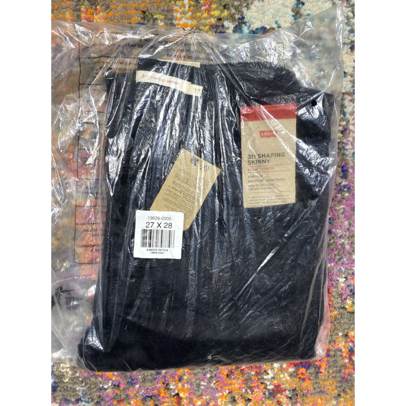Levi's Levi's 711 Jeans Denim Black 27x28 Jeans Skinny Slim 6 Short Womens Size 28" / US 6 / IT 42 - 2 Thumbnail