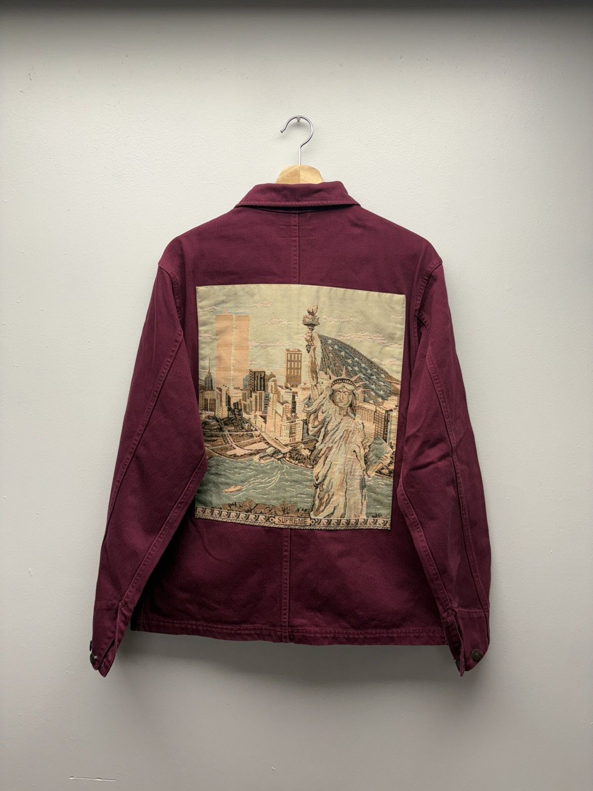Supreme Supreme 2018 NY Denim Tapestry Chore Coat | Grailed
