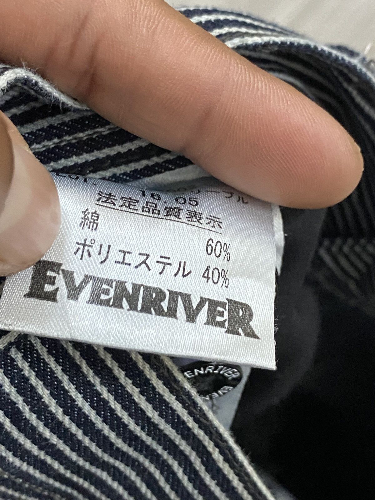 Japanese Brand Evenriver Jpn Hickory Stripe Carpenter Pants Workwear Cargo Size US 33 - 11 Thumbnail