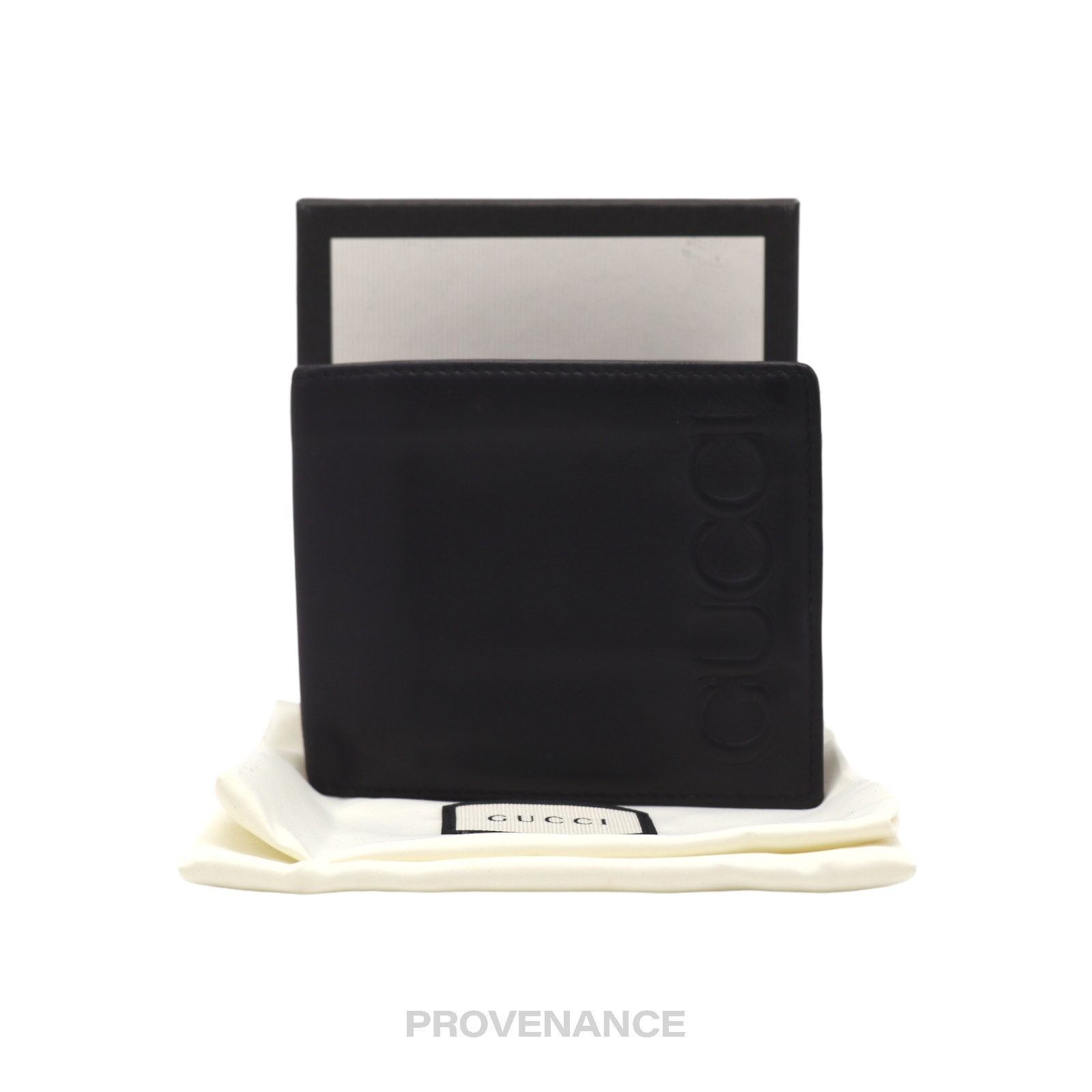 Gucci 🔴 Gucci Embossed Bifold Wallet - Black Size ONE SIZE - 1 Thumbnail