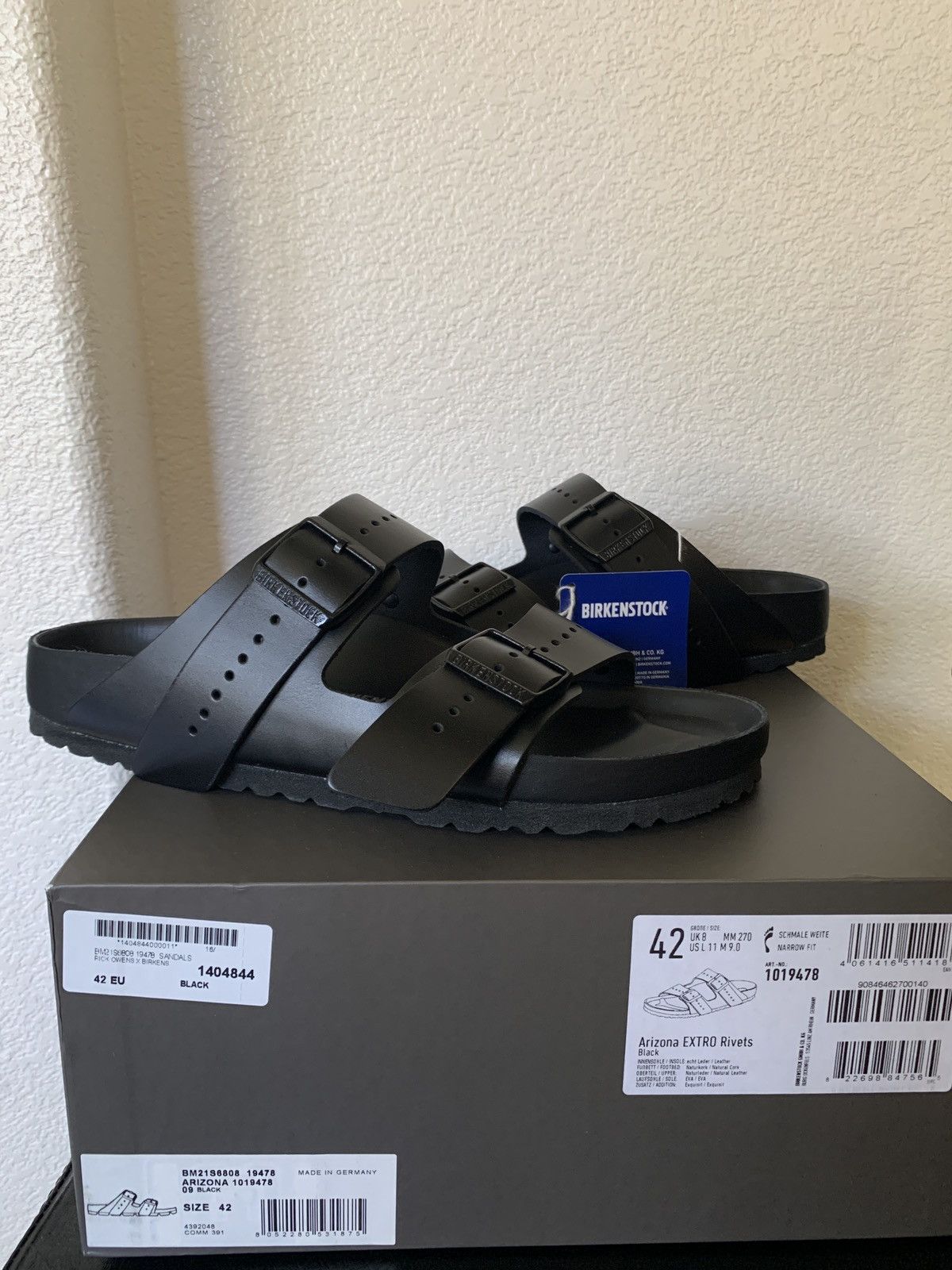 希少　BIRKENSTOCK Rick Owens Arizona Rivets Arizona Rivets Suede Leather Black | BIRKENSTOCK