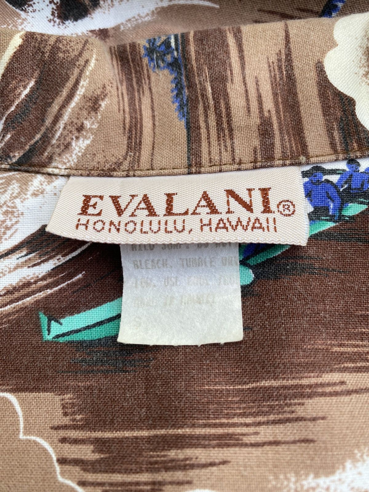 Vintage Vtg Evalani Surfing Palm Tree Single Pocket Hawaiian Shirt Size US M / EU 48-50 / 2 - 5 Thumbnail