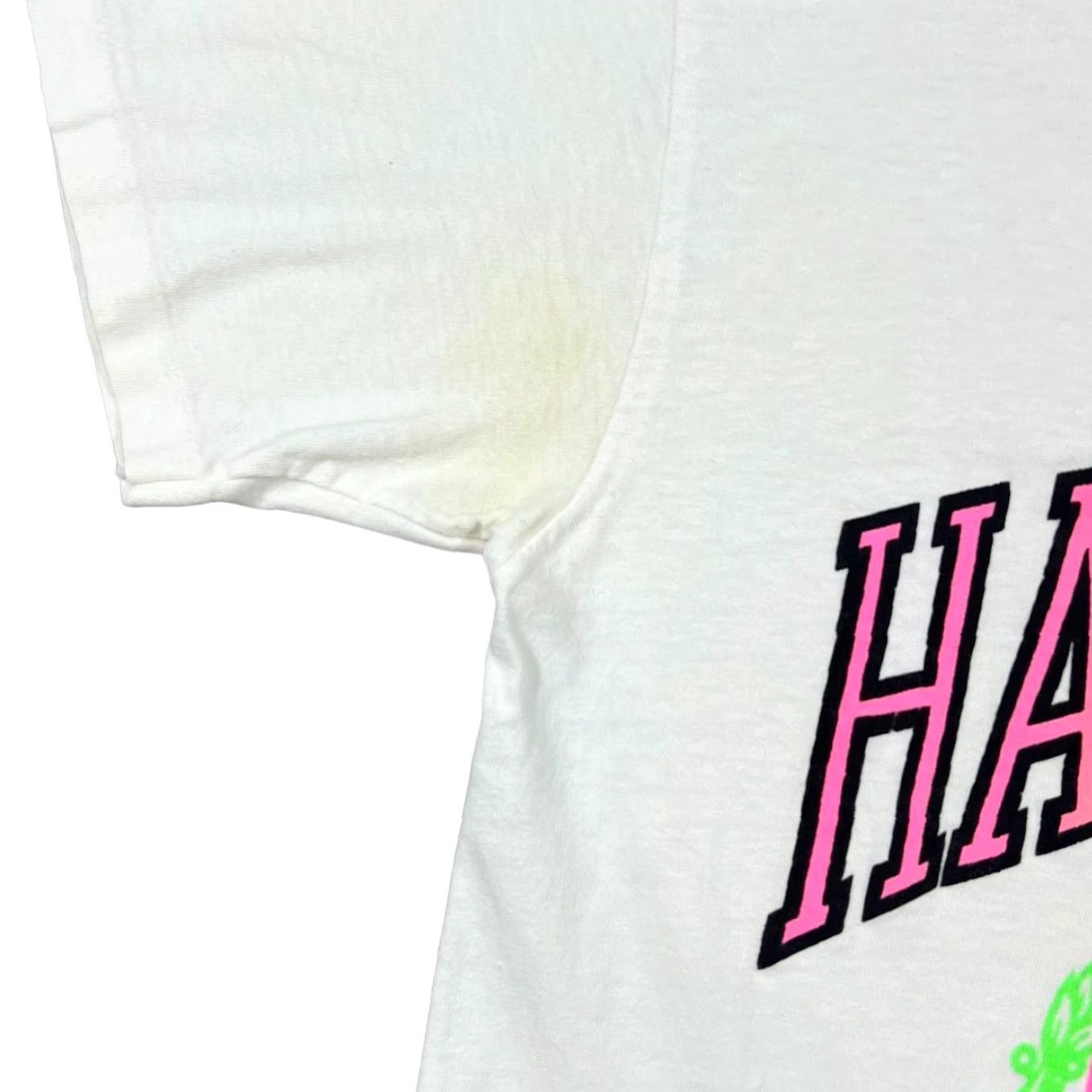 Vintage VINTAGE Harvard University Neon College Souvenir Graphic Single Stitch T-Shirt M Mens White 80s Size US M / EU 48-50 / 2 - 6 Thumbnail