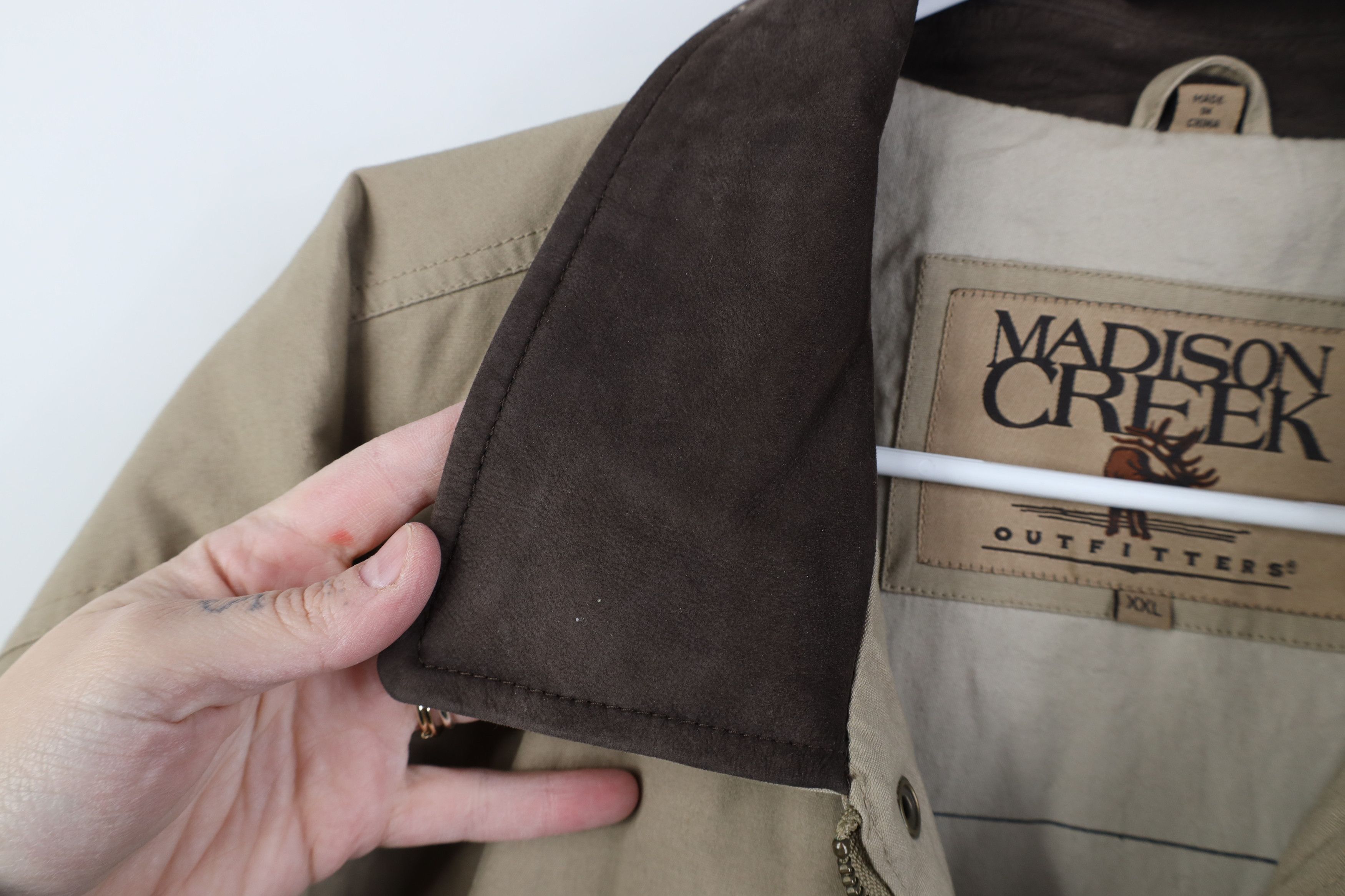 Vintage Vintage 90s Y2K Streetwear Leather Trim Parka Barn Jacket Size US XXL / EU 58 / 5 - 4 Thumbnail
