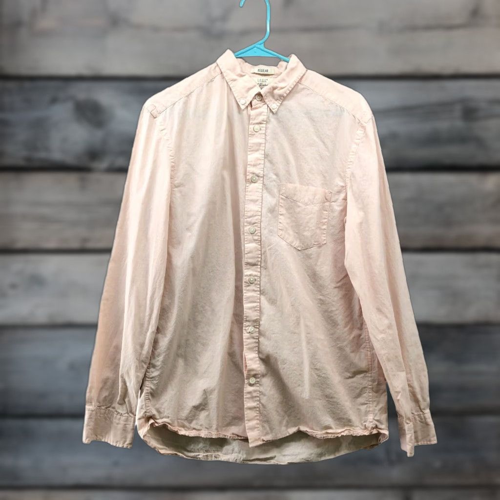 H&M H&M Lightweight Button-Down Shirt Mens M Light Pink Long Sleeve Cotton Regular Shirt Mens M Pink Cotton Button-Up Casual Classic Size US M / EU 48-50 / 2 - 1 Thumbnail