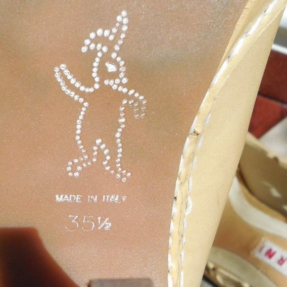 Marni MARNI Cutout Leather Pumps Nude Pointed Toe Platform Heels S Size US 5 / IT 35 - 3 Thumbnail