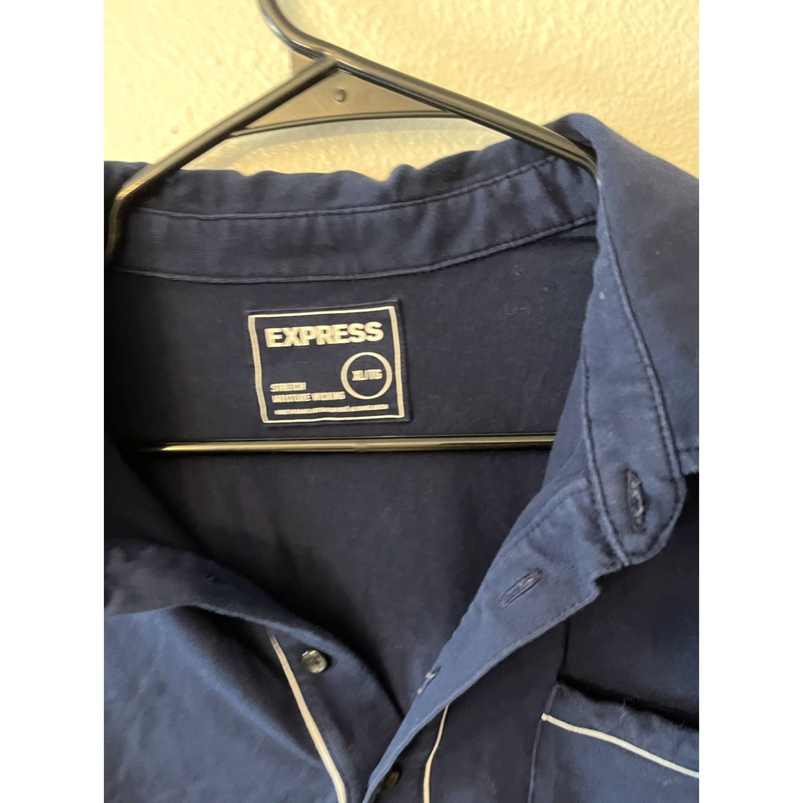 Express VINTAGE Express Men's Polo Shirt Short Sleeve Moisture Wicking Navy Blue XL Size US XL / EU 56 / 4 - 2 Thumbnail