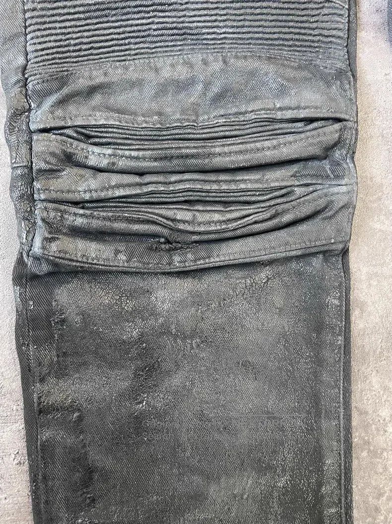 Balmain BALMAIN Glued worn-out destroyed motorcycle leather denim Size US 30 / EU 46 - 5 Thumbnail