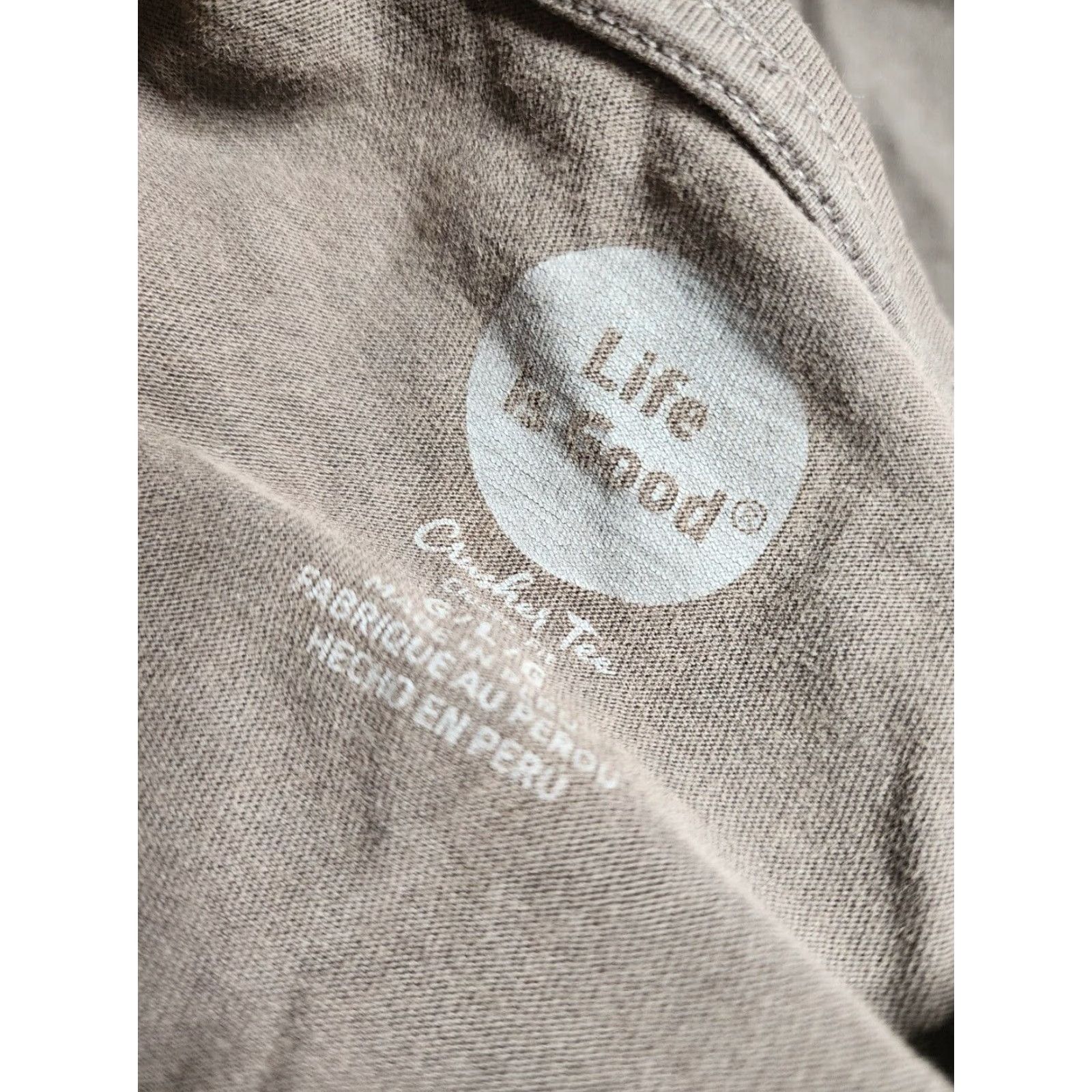 Life is Good Life is Good Womens Brown Short Sleeve T Shirt L Basic Round Neck Size L / US 10 / IT 46 - 4 Thumbnail