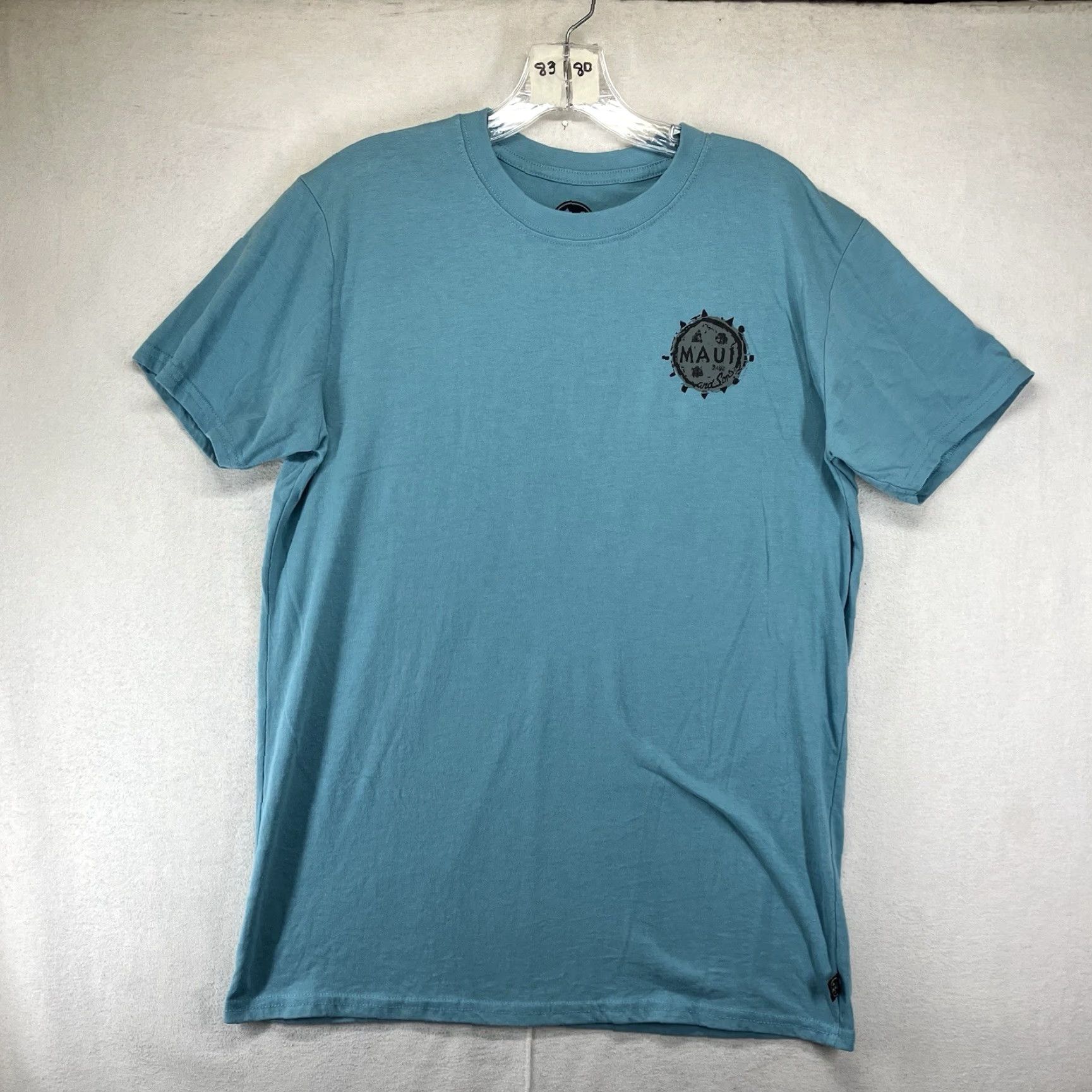 AQUA Maui and Sons Logo Graphic T-shirt Men Medium Short Sleeve Blue Color Retro 80s 90s Cotton Polyester Breathable Crew Neck Size US M / EU 48-50 / 2 - 3 Thumbnail