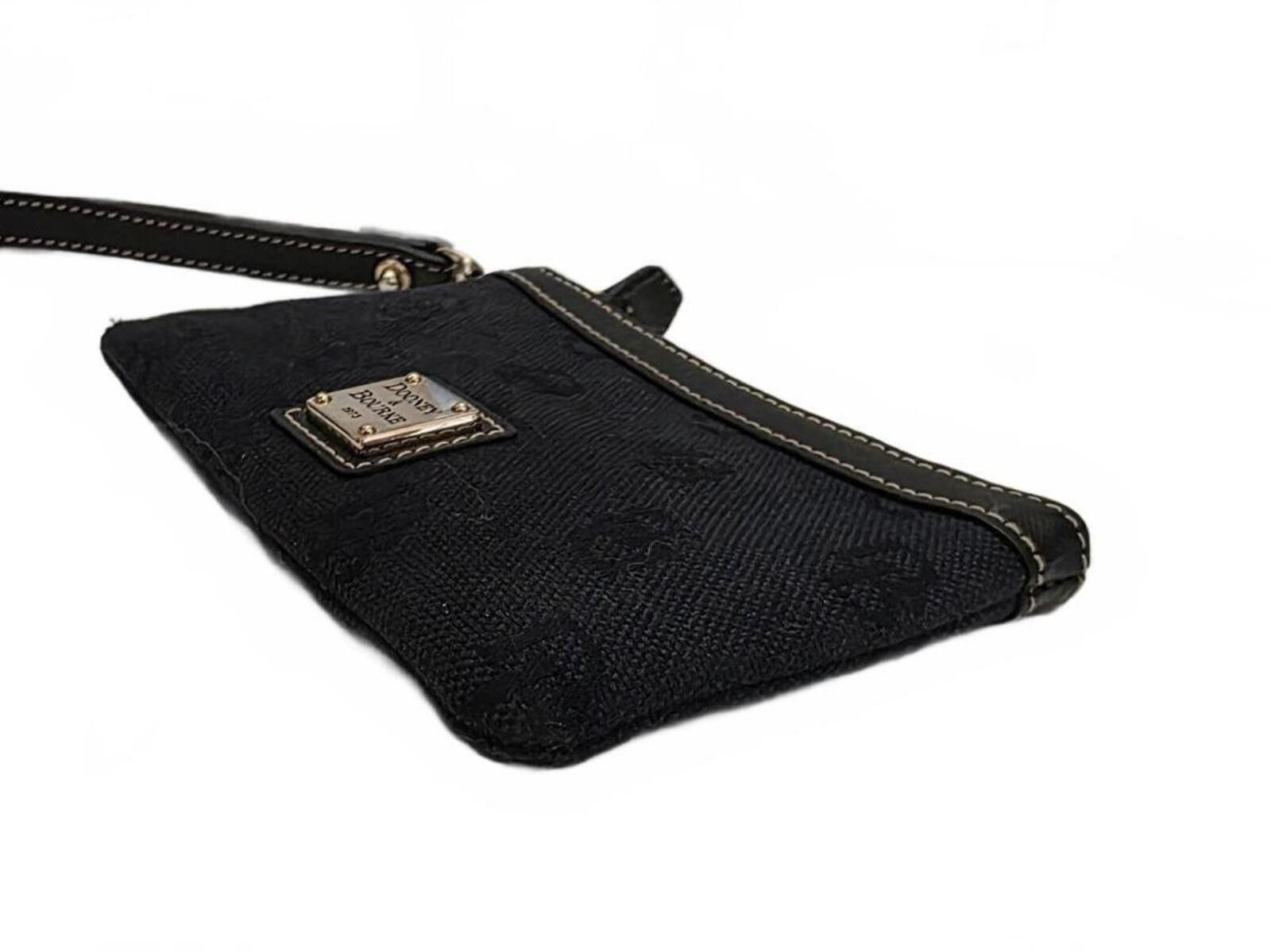 Dooney & Bourke Dooney & Bourke Signature Monogram Black Wristlet With Strap Size ONE SIZE - 12 Thumbnail