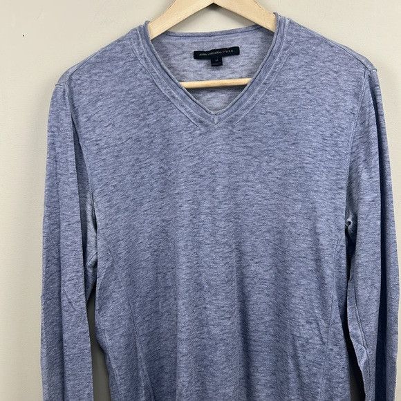 John Varvatos JOHN VARVATOS M V neck linen/cotton pull over blue grey Size US M / EU 48-50 / 2 - 3 Thumbnail