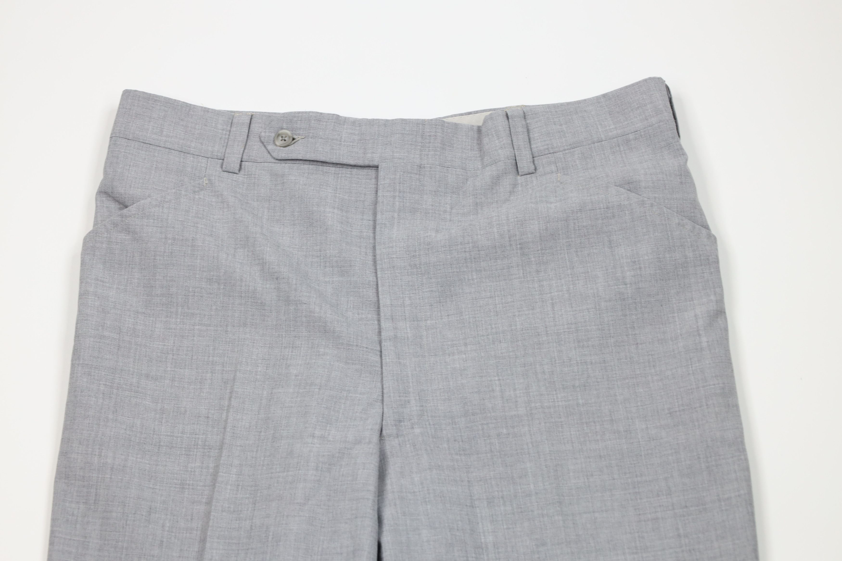 Vintage Vintage 70s Streetwear Chambray Bell Bottoms Pants Gray USA Size US 36 / EU 52 - 2 Thumbnail