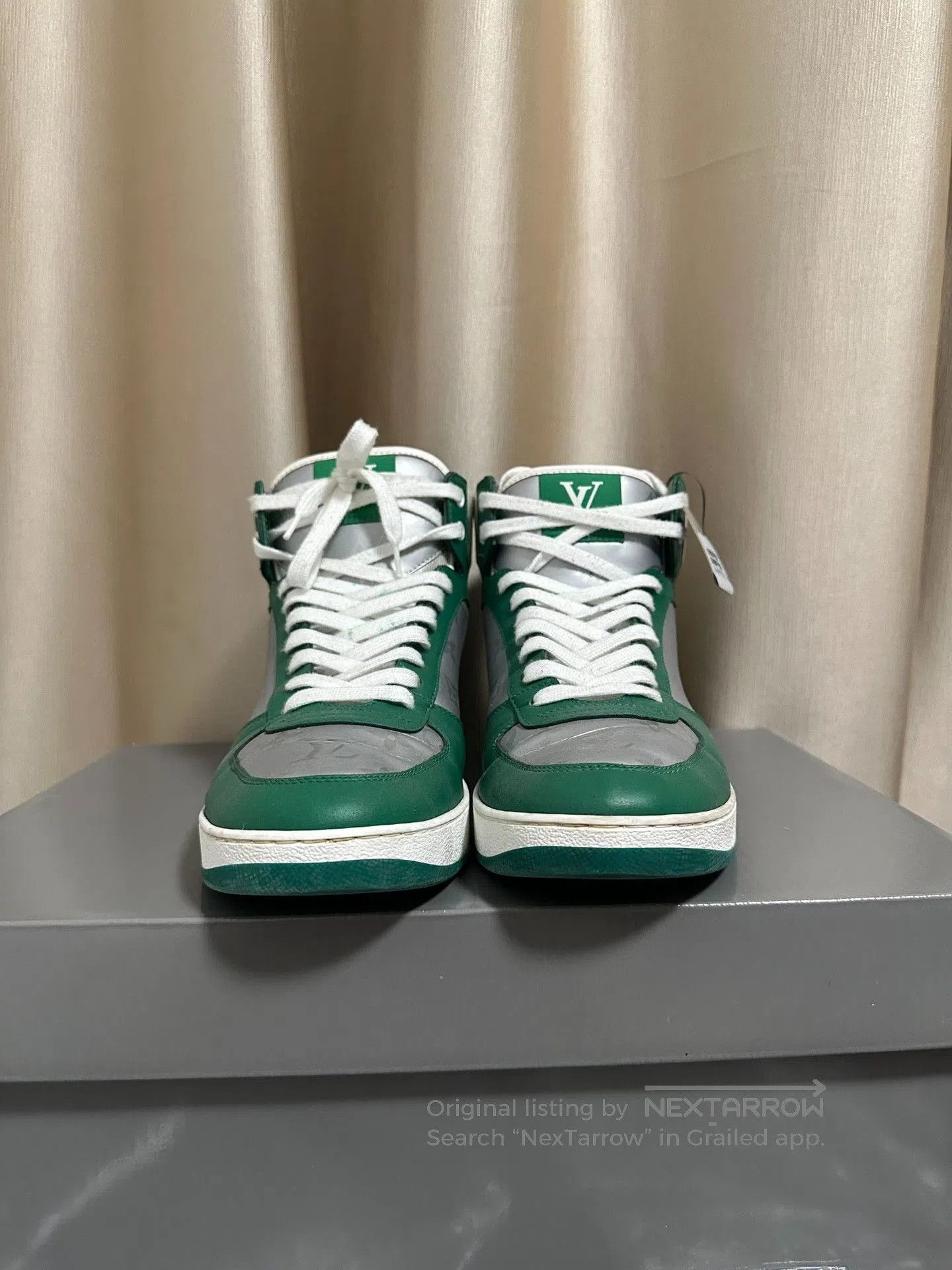 Louis Vuitton Louis Vuitton Rivoli Gray Green Sneakers. Size US 8 / EU 41 - 3 Thumbnail