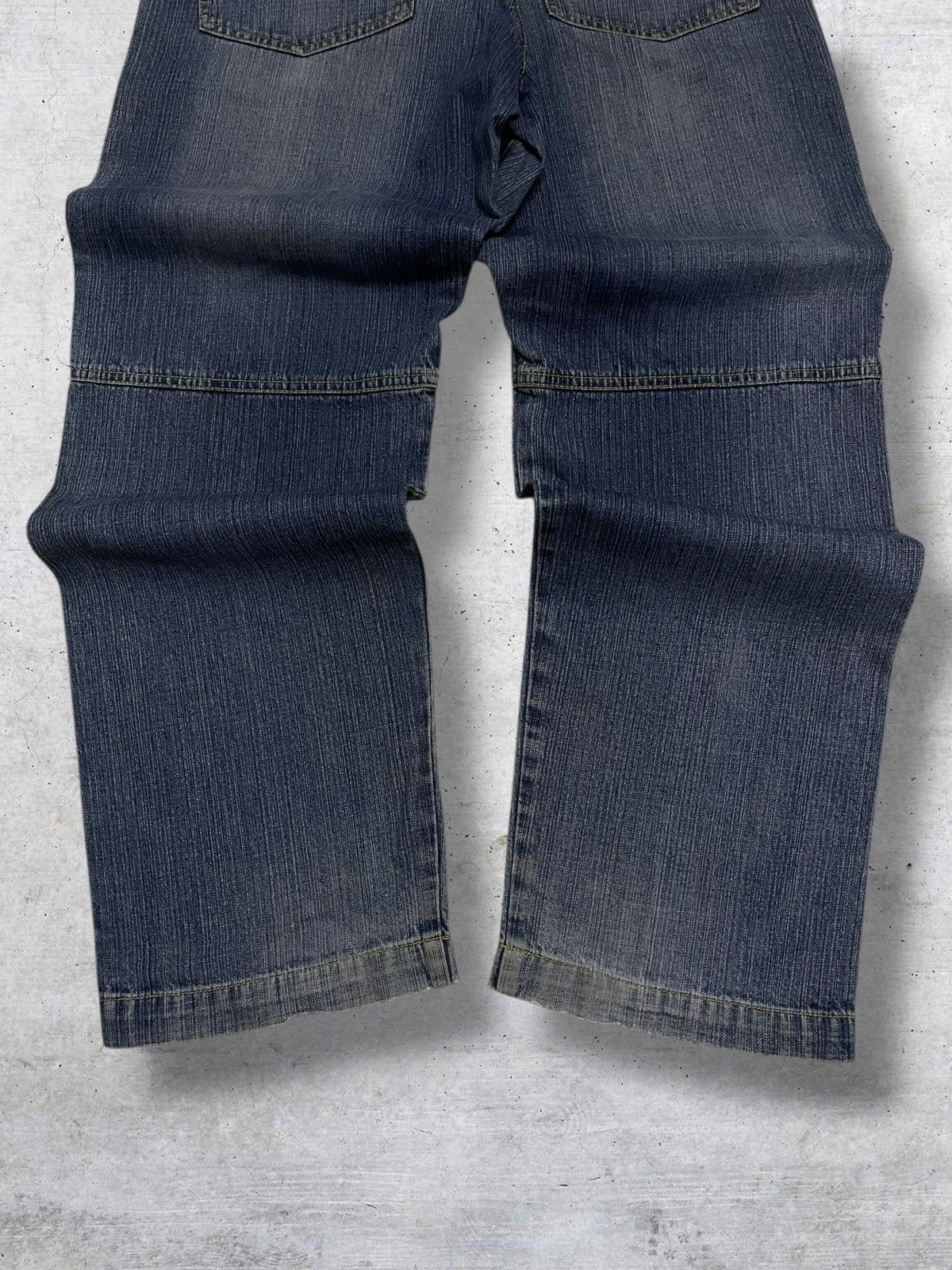 Japanese Brand VINTATE TRANSER Y2K JAPAN DESIGNER BAGGY DOUBLE KNEE DENIM Size US 28 / EU 44 - 10 Thumbnail