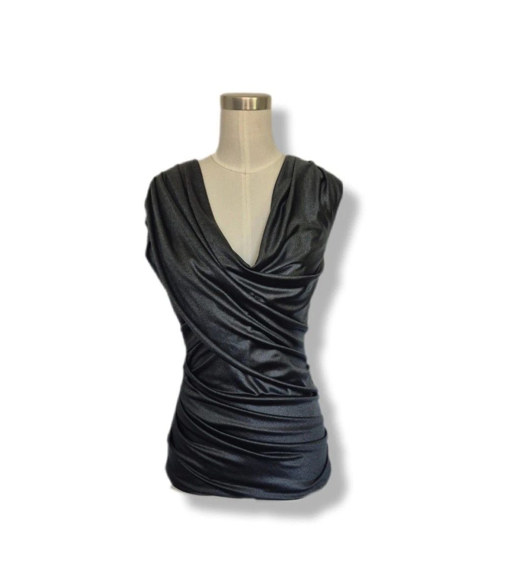 Alexander Wang Metallic Blouse NWT Going Out Party Retro Travel Size M / US 6-8 / IT 42-44 - 4 Thumbnail