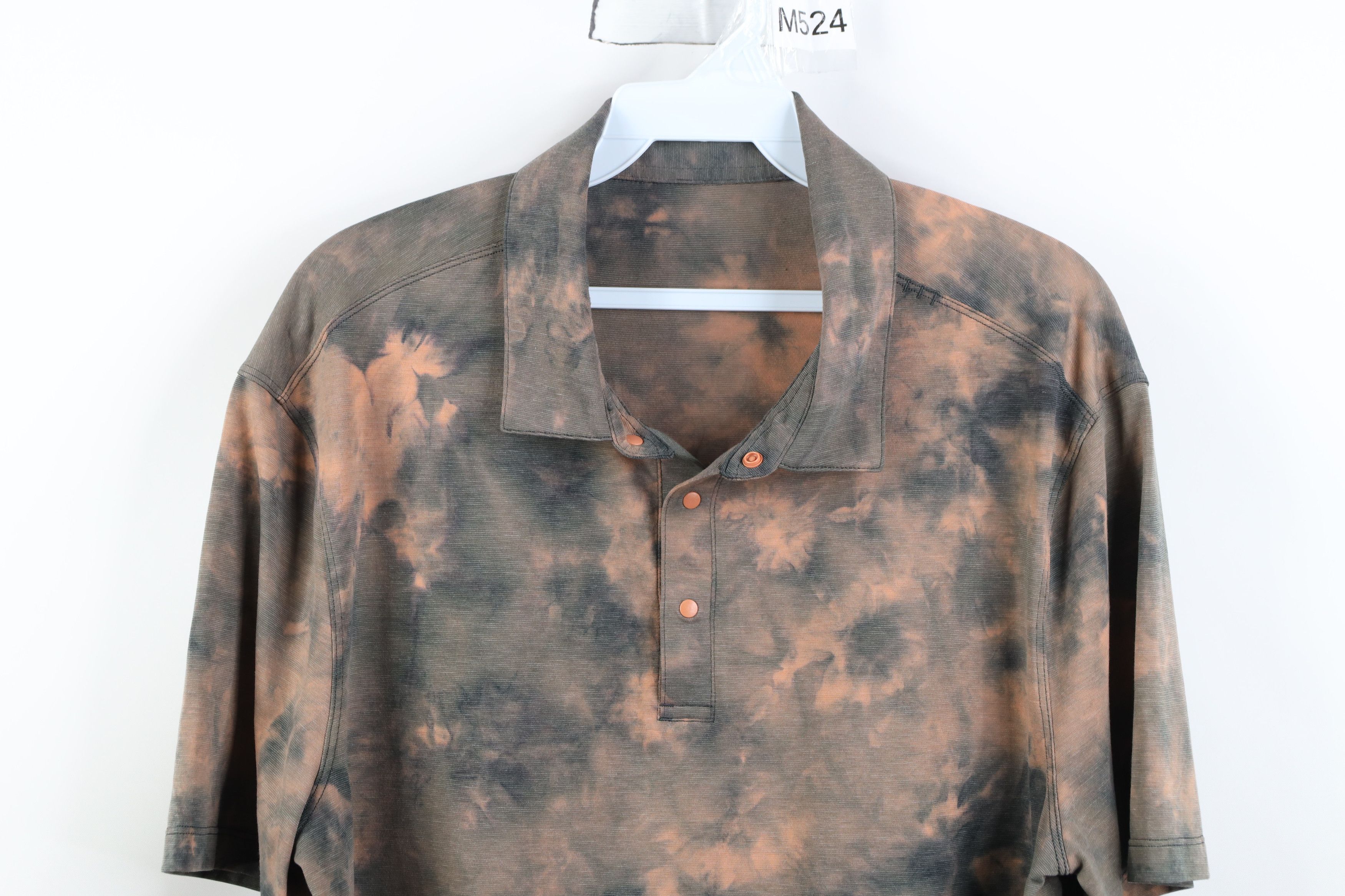 Lululemon Lululemon Evolution Acid Wash Dye Short Sleeve Polo Shirt Size US L / EU 52-54 / 3 - 2 Thumbnail