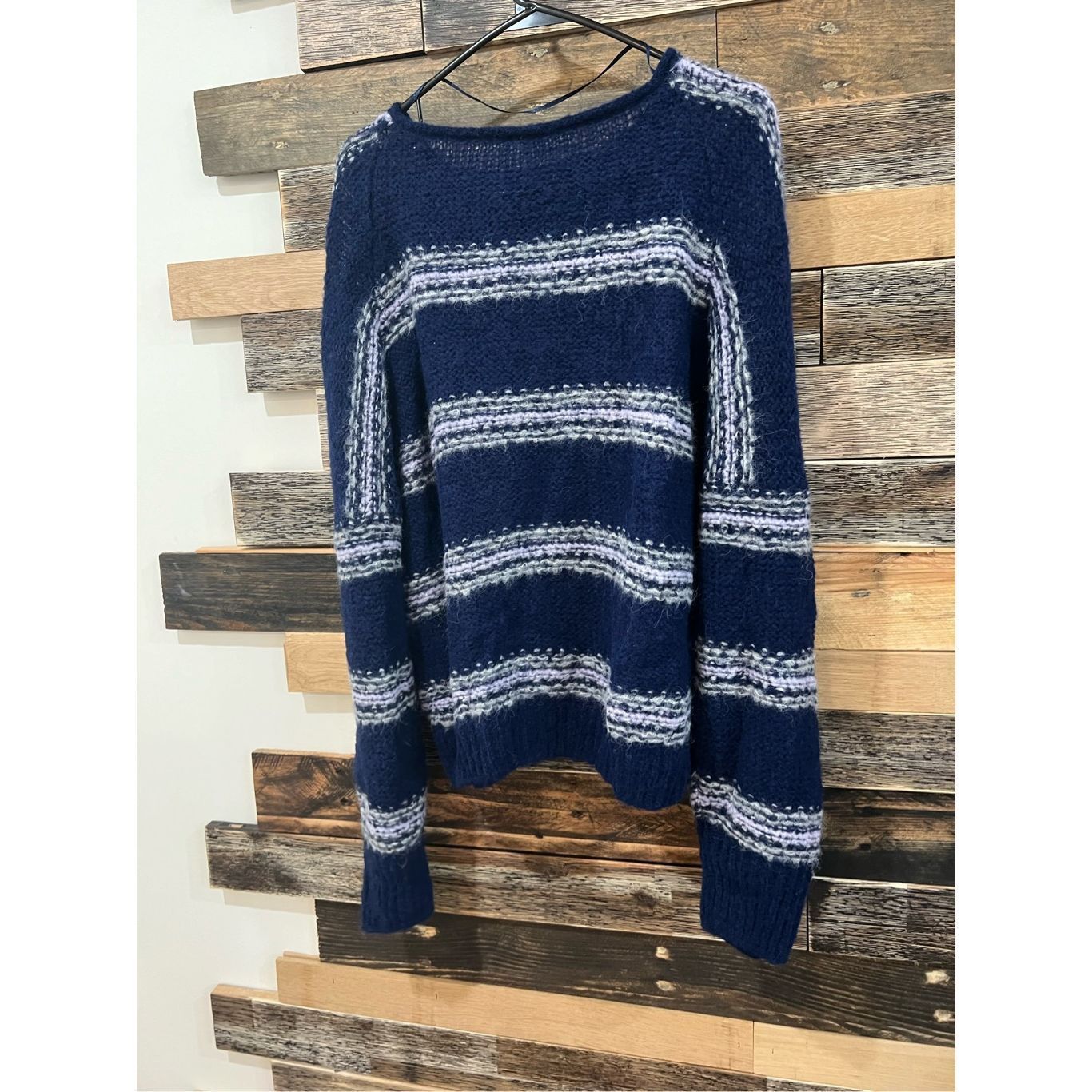 Free People Free People Hockley Stripe oversized alpaca blend Sweater sz XS Size XS / US 0-2 / IT 36-38 - 4 Thumbnail