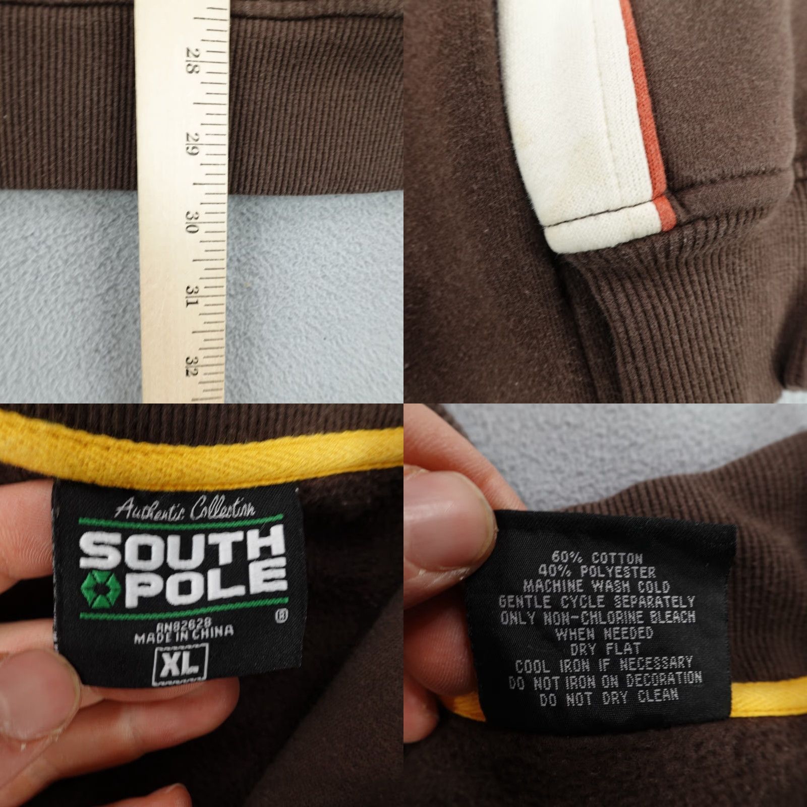 Southpole VINTAGE Southpole Jacket Mens XL Knit Striped Varsity Coat Zip Up Casual Hip Hop Y2K Size US XL / EU 56 / 4 - 8 Thumbnail