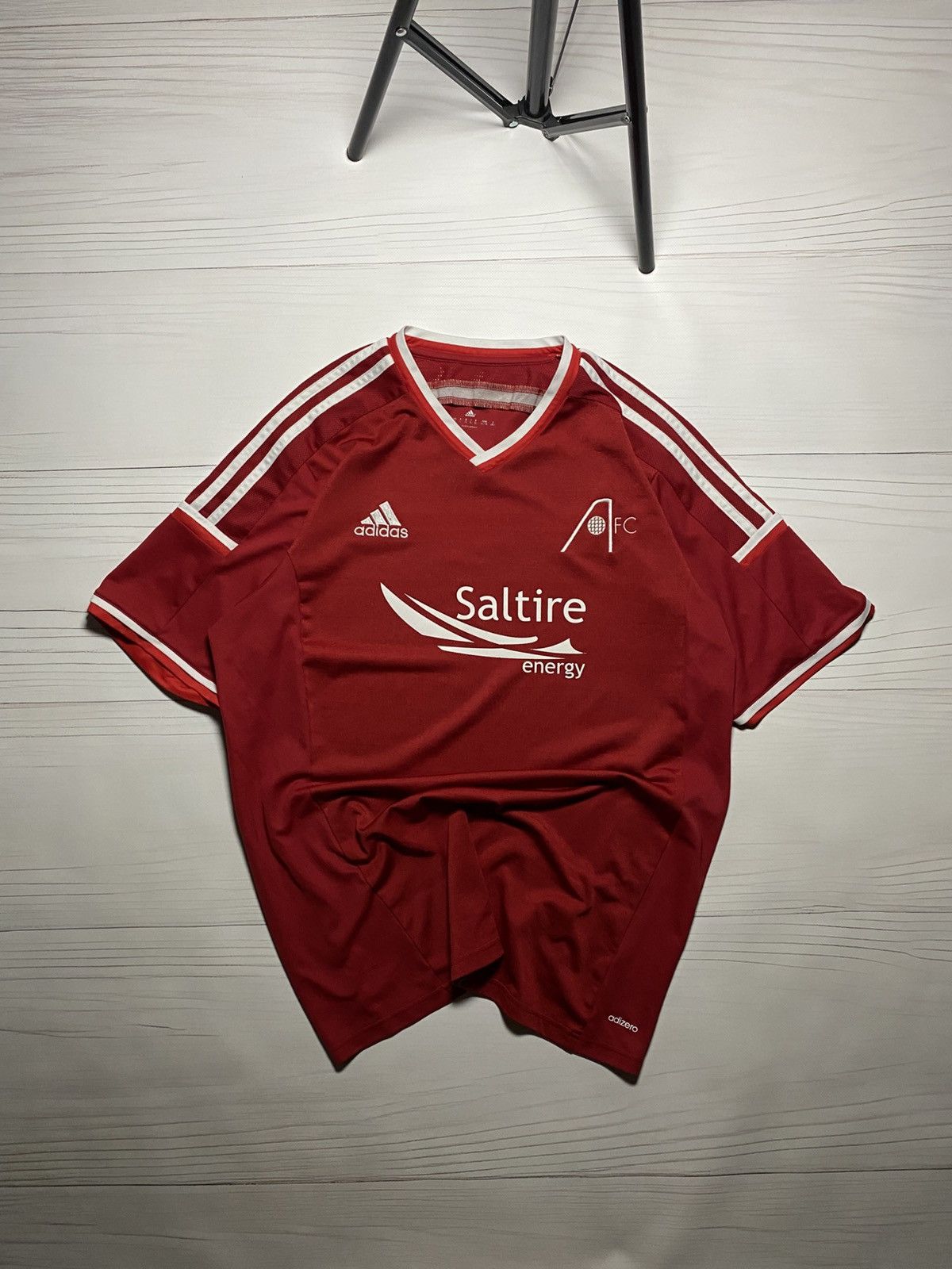 Adidas × Vintage Adidas Aberdeen FC 2014/15 home football y2k t shirt jersey Size US XL / EU 56 / 4 - 1 Thumbnail