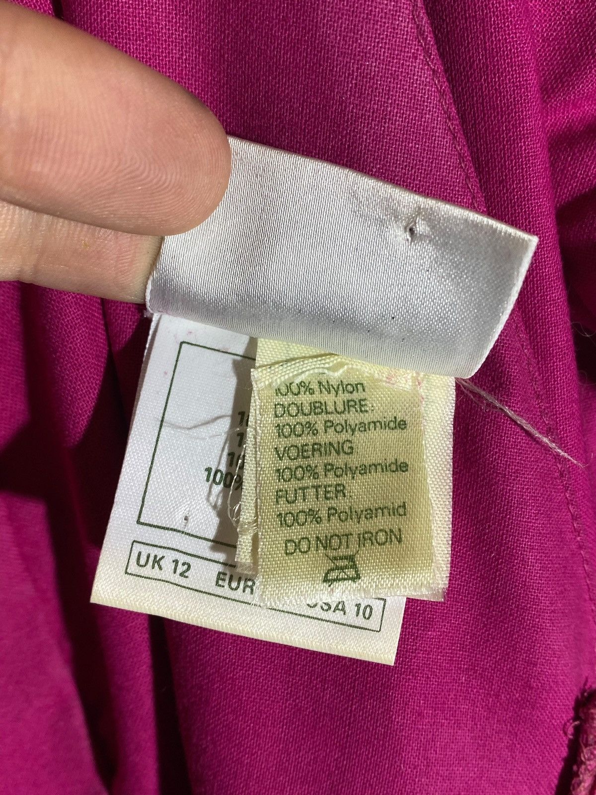 Laura Ashley Vintage 70s 80s Laura Ashley Deep Pink Puff Sleeve Dress Size M / US 6-8 / IT 42-44 - 17 Thumbnail
