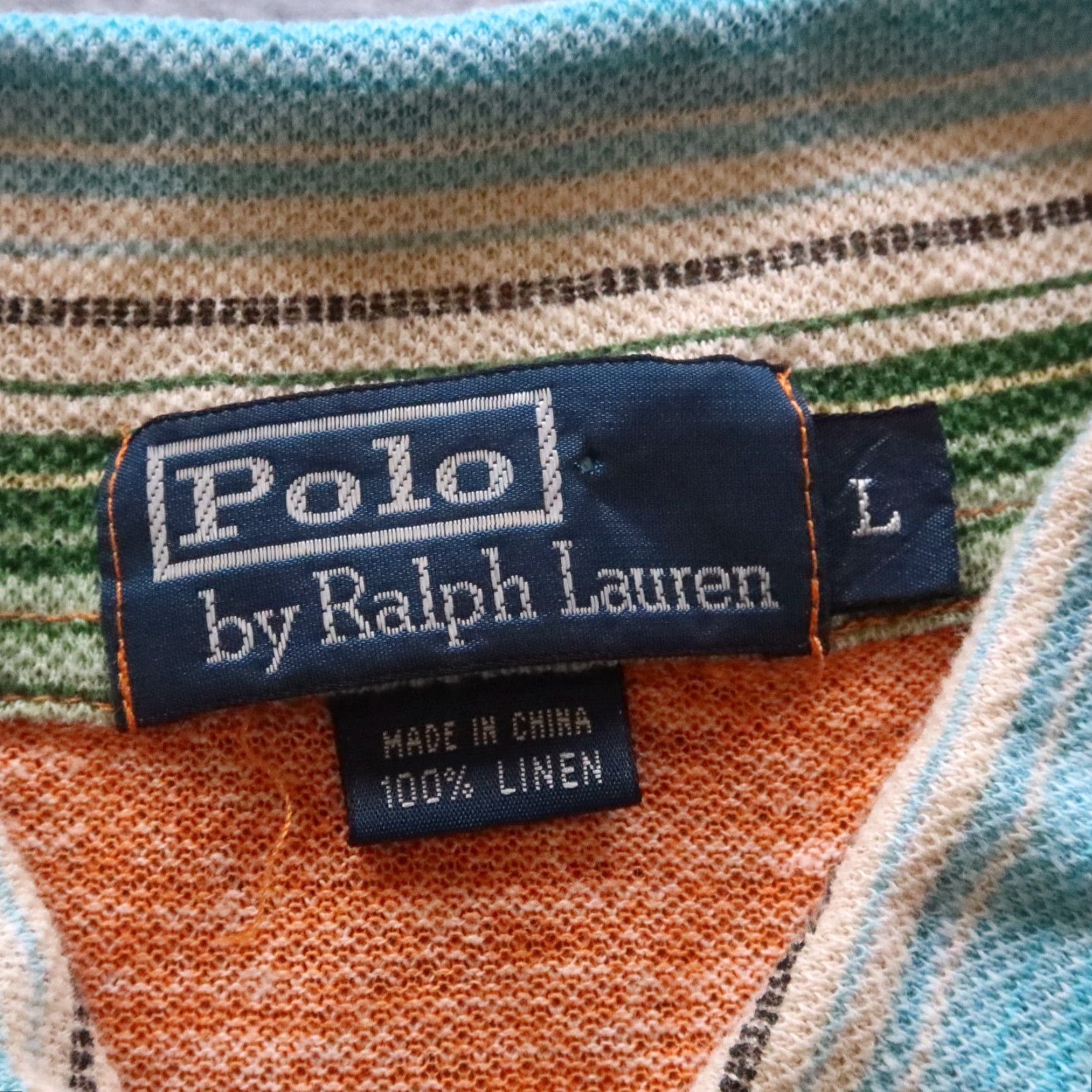 Polo Ralph Lauren VINTAGE Polo Ralph Lauren Polo Shirt Linen Orange Size L Mens Shirt Size US L / EU 52-54 / 3 - 6 Thumbnail
