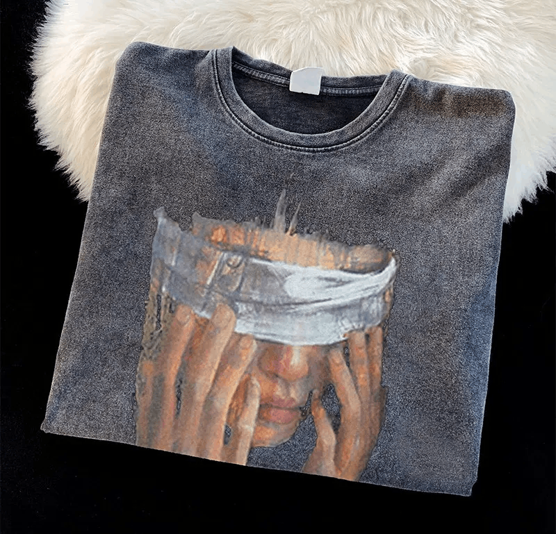 Vintage Potrait Printed Tshirt