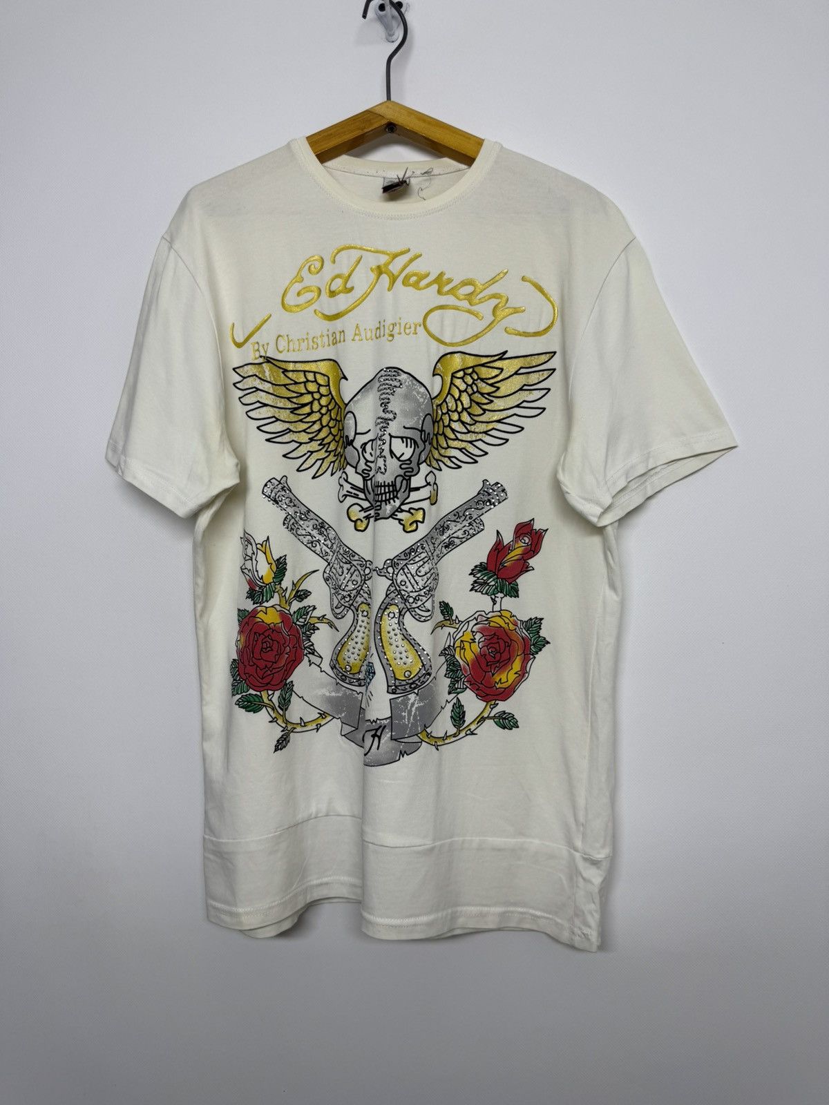 Ed Hardy Vintage Ed Hardy Guns Big Logo T-Shirt 90’s Size US S / EU 44-46 / 1 - 1 Thumbnail