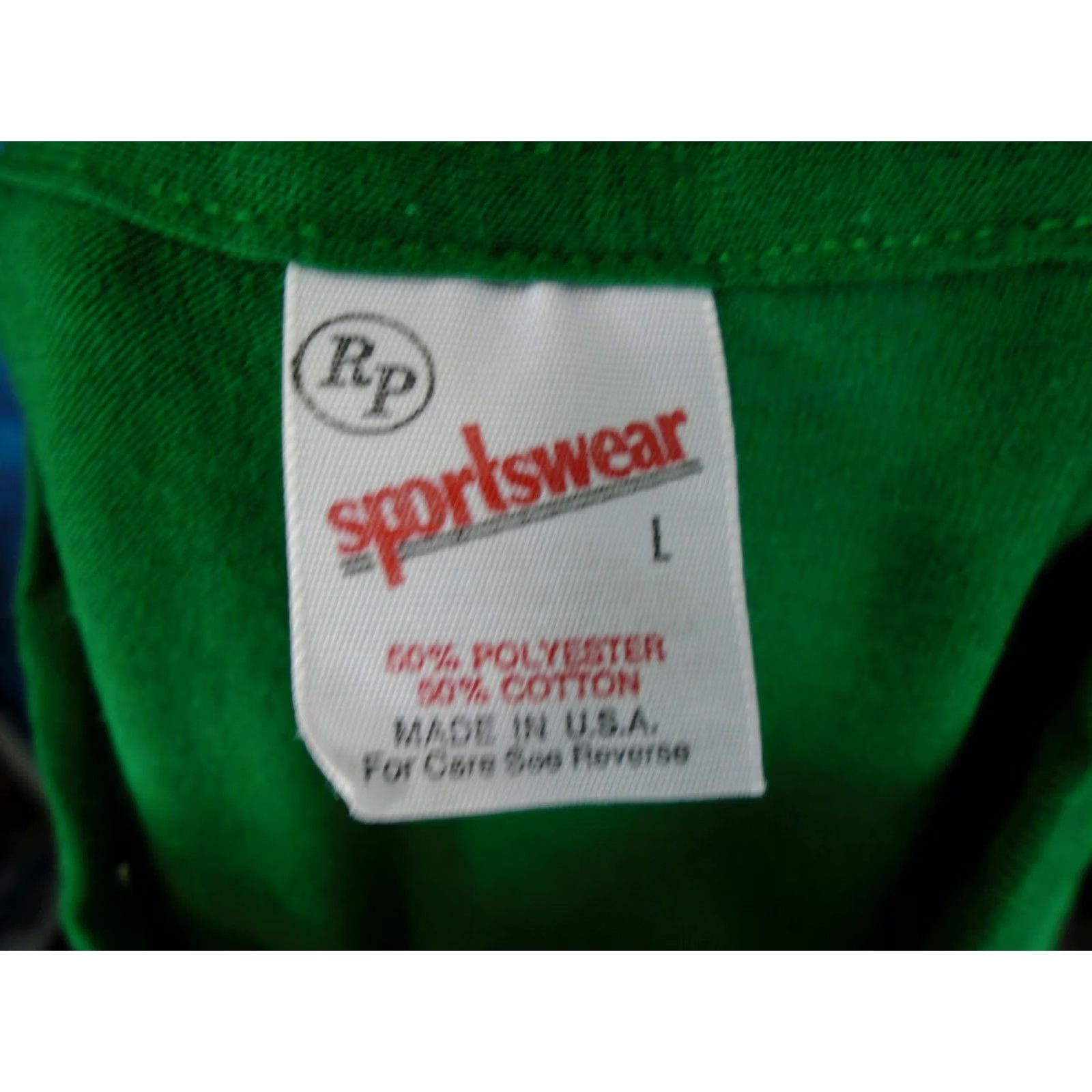 Vintage VINTAGE Sportswear T-Shirt Mens Medium Green 80s 90s Cotton Polyester NOS Short Sleeve Crew Neck Size US M / EU 48-50 / 2 - 7 Thumbnail