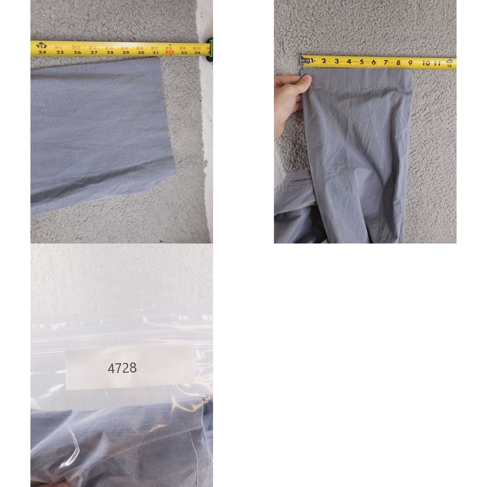 Banana Republic Banana Republic Blue Chino Pants Mens 35x31 Relaxed Fit Cotton Stripe Regular Size US 35 - 8 Thumbnail