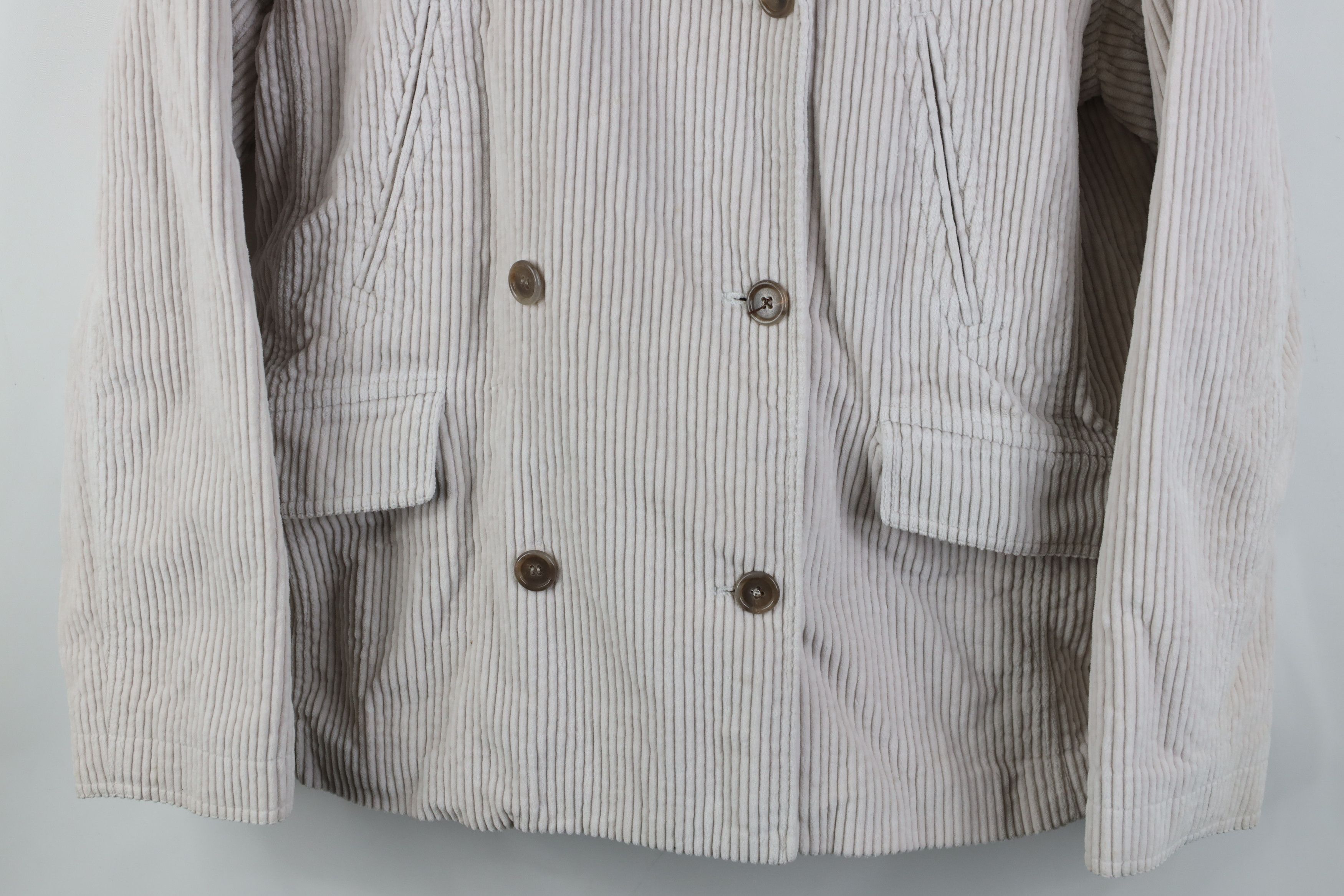 J.Crew Vintage 90s Y2K J Crew Quilted Corduroy Peacoat Jacket Size M / US 6-8 / IT 42-44 - 3 Thumbnail
