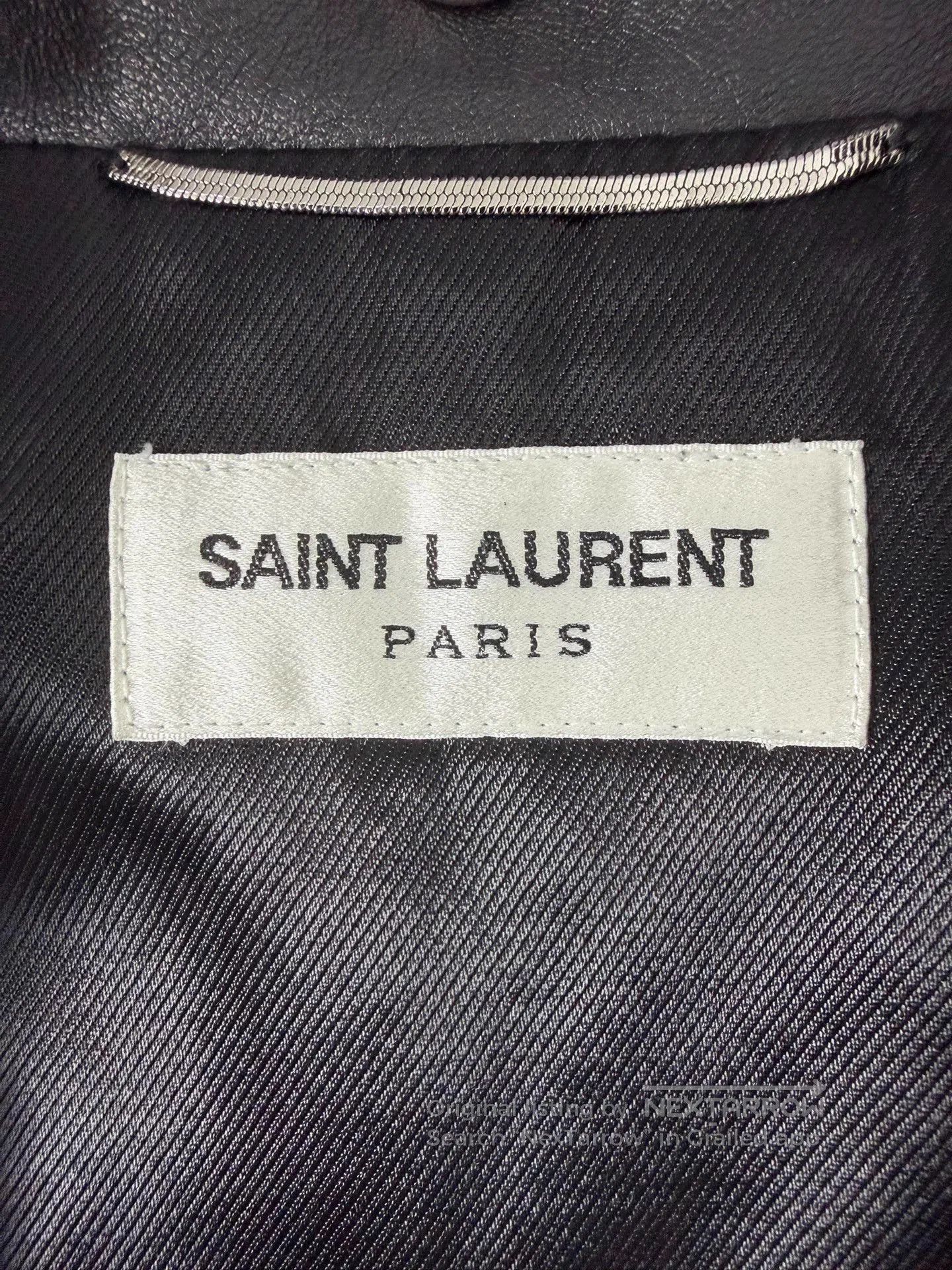 Saint Laurent Paris Black Leather Biker Jacket. Size US M / EU 48-50 / 2 - 5 Thumbnail