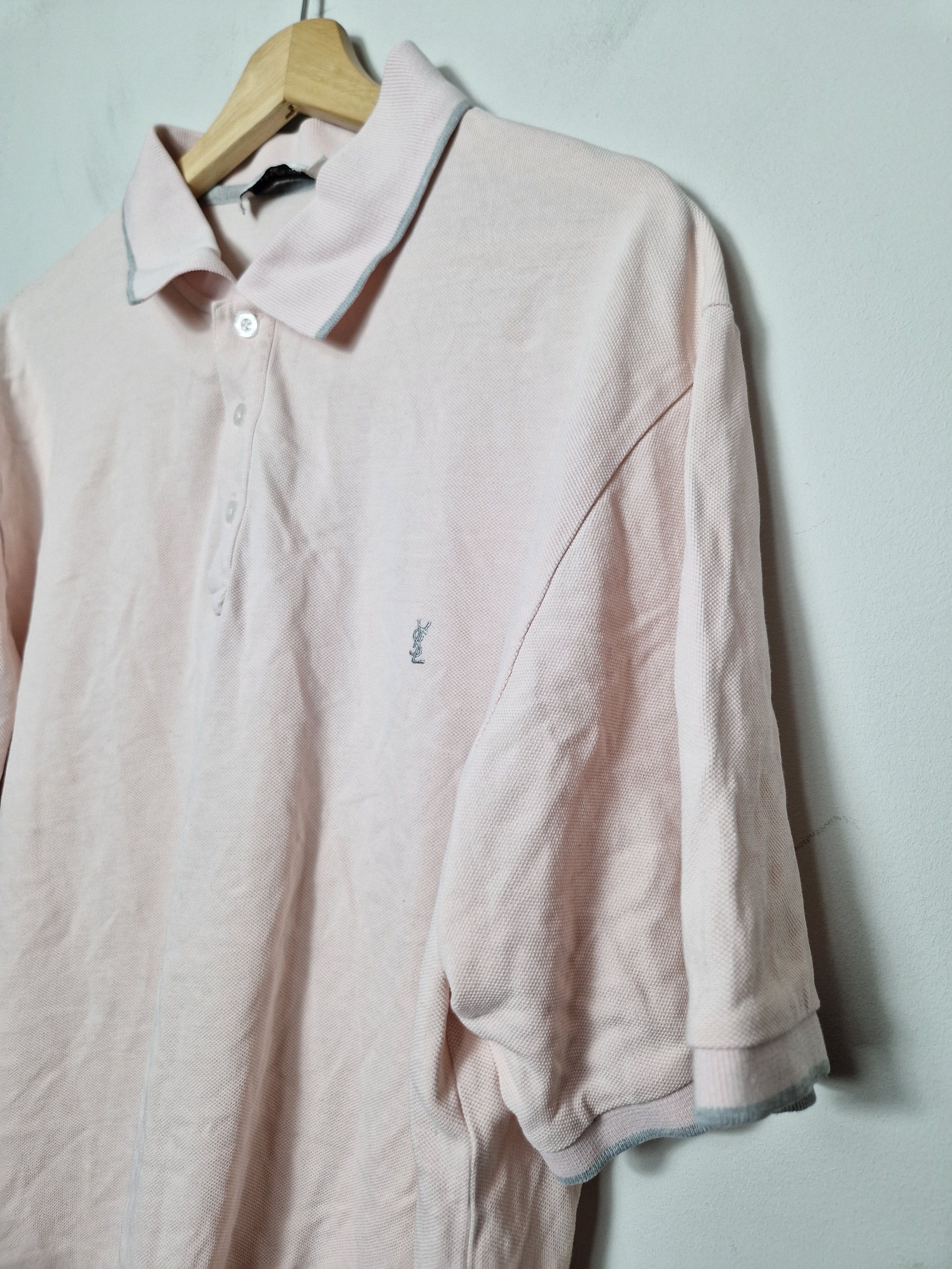 Yves Saint Laurent Yves Saint Laurent pink polo t-shirt Size US XXL / EU 58 / 5 - 3 Thumbnail
