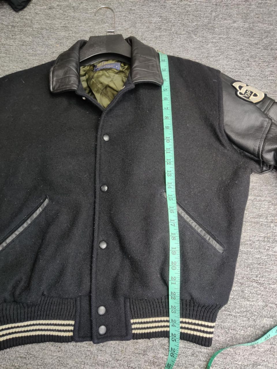 Japanese Brand Vintage 90s Hotscoop Wool Varsity Leather Jacket Size US L / EU 52-54 / 3 - 14 Thumbnail