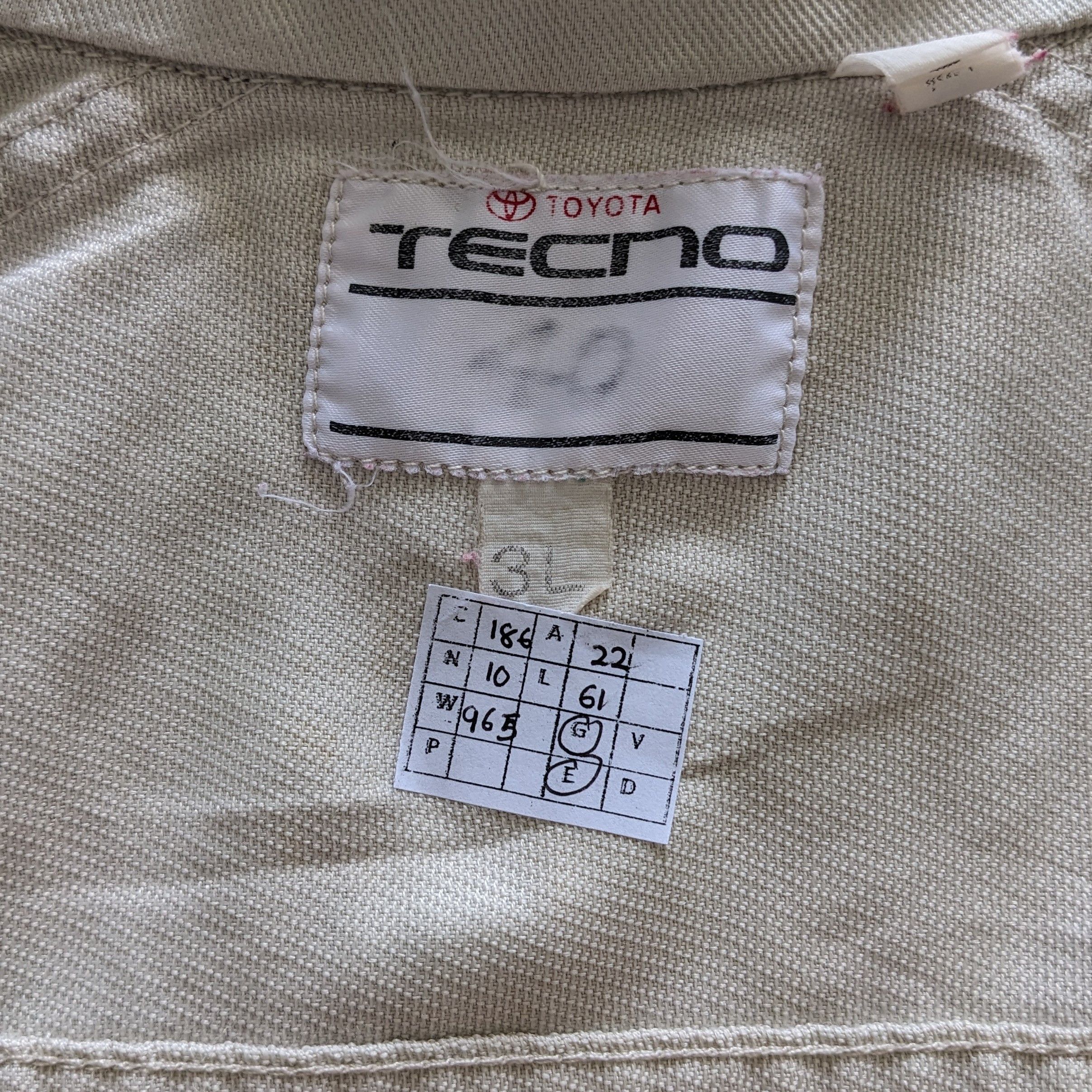 Vintage TOYOTA TECNO Racing Coverall Workwear Jacket