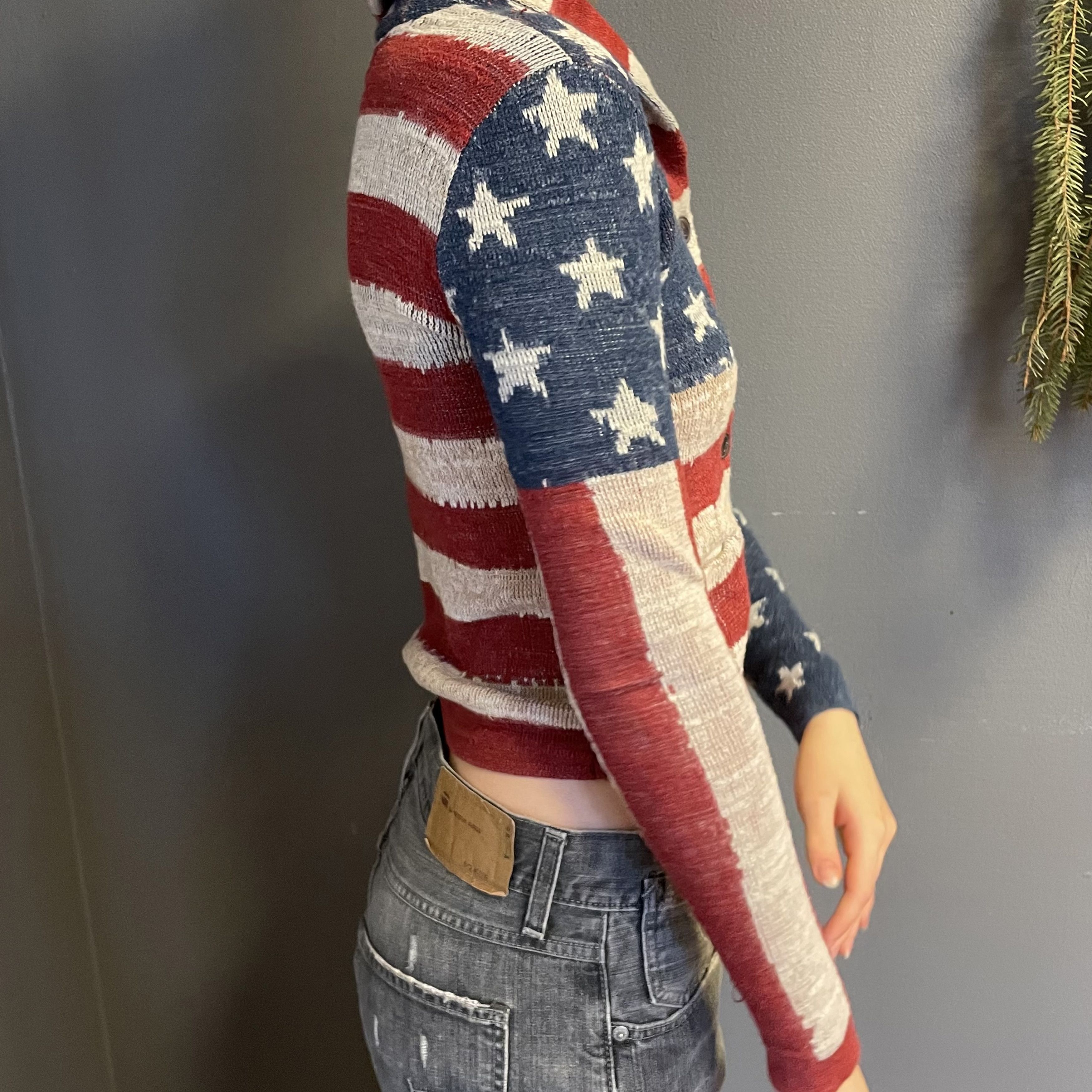 Denim & Supply Ralph Lauren × Polo Ralph Lauren × Ralph Lauren 2010's Ralph Lauren Flag Cardigan Size XS / US 0-2 / IT 36-38 - 5 Thumbnail
