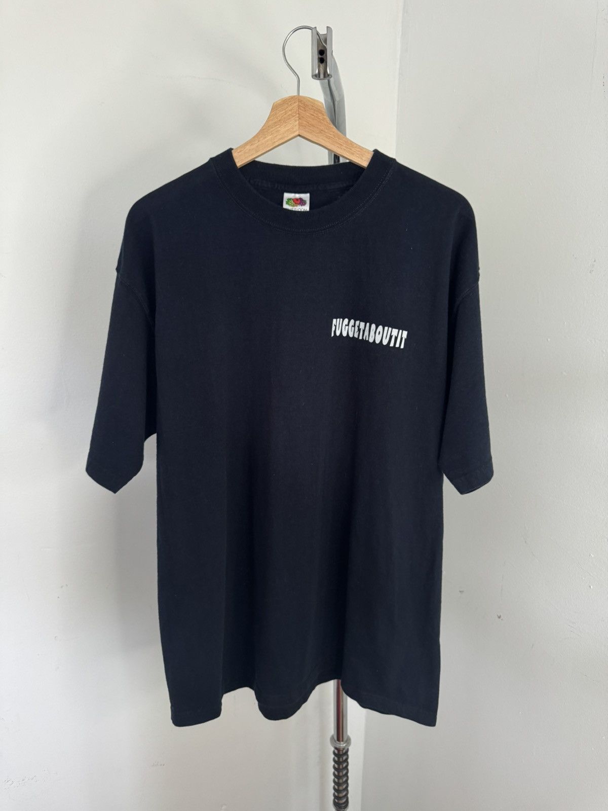 Fruit Of The Loom Vintage 90s Fuggetaboutit Tee Size US XL / EU 56 / 4 - 1 Thumbnail