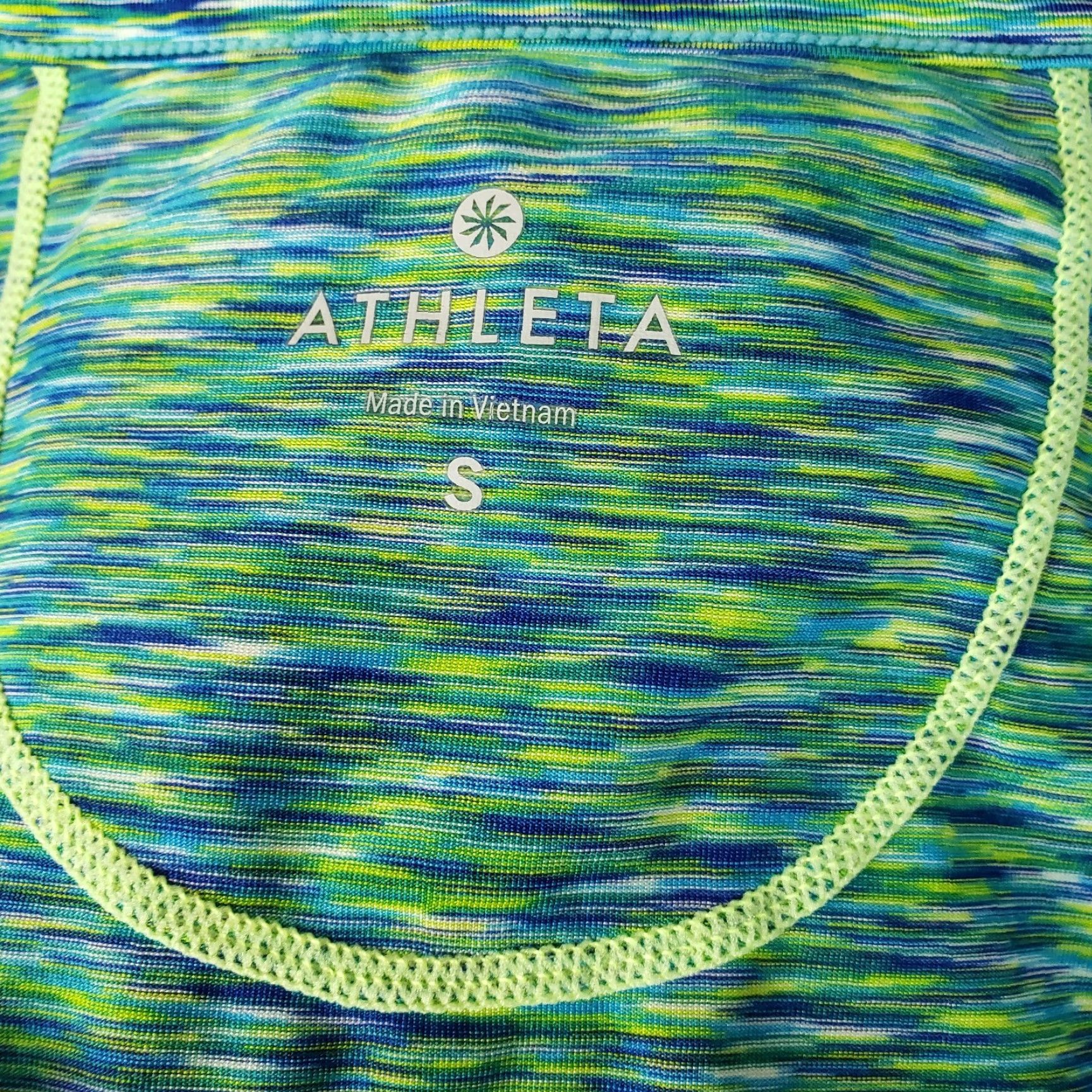 Athleta Athleta Womens Space Dye Tank Top V-Neck Sz Small Green Blue Sleeveless Activewear Shirt Womens Authentic Size S / US 4 / IT 40 - 4 Thumbnail